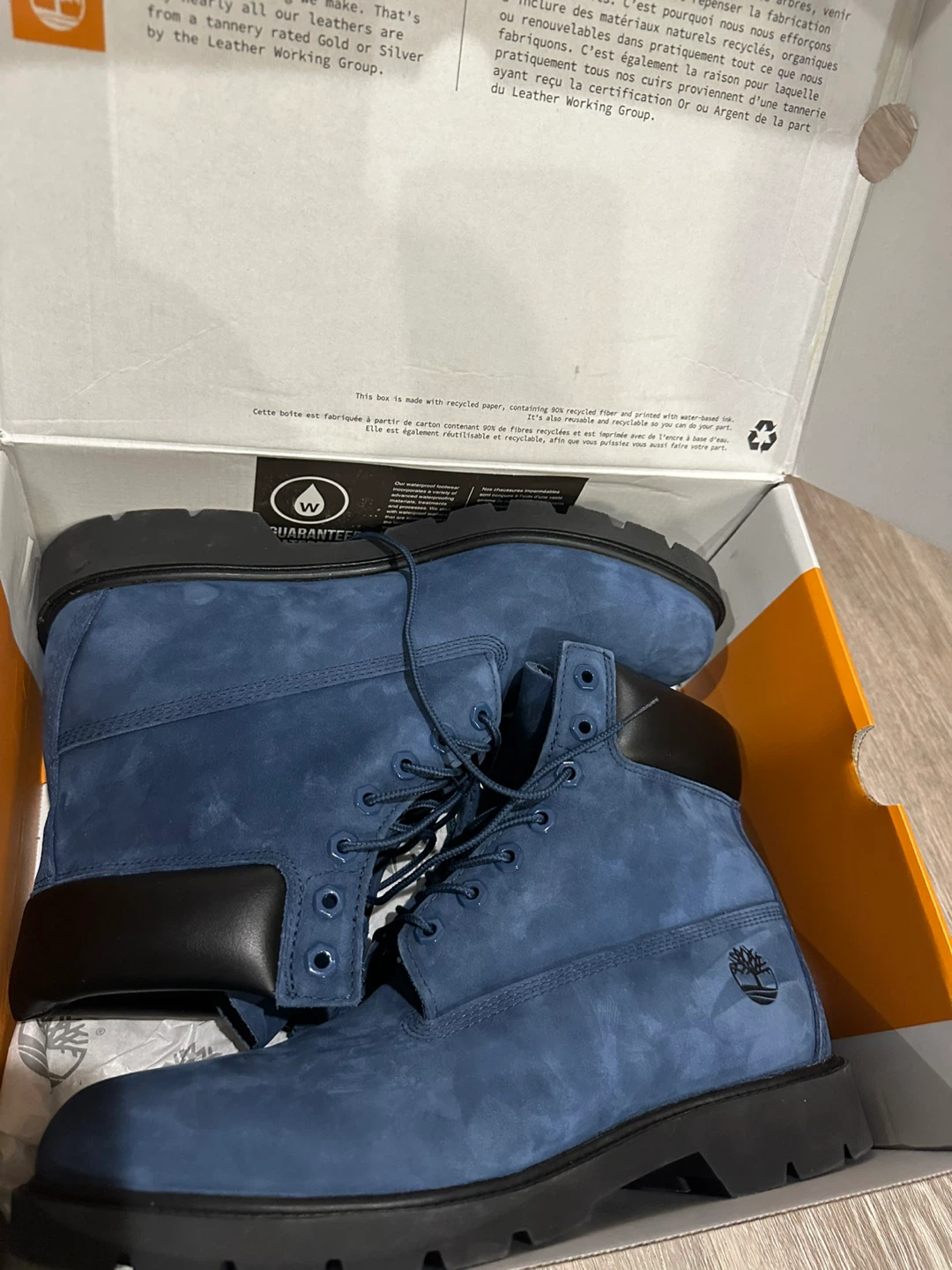 Timberland Boots - Dark Blue Nubuck - Size 11.5