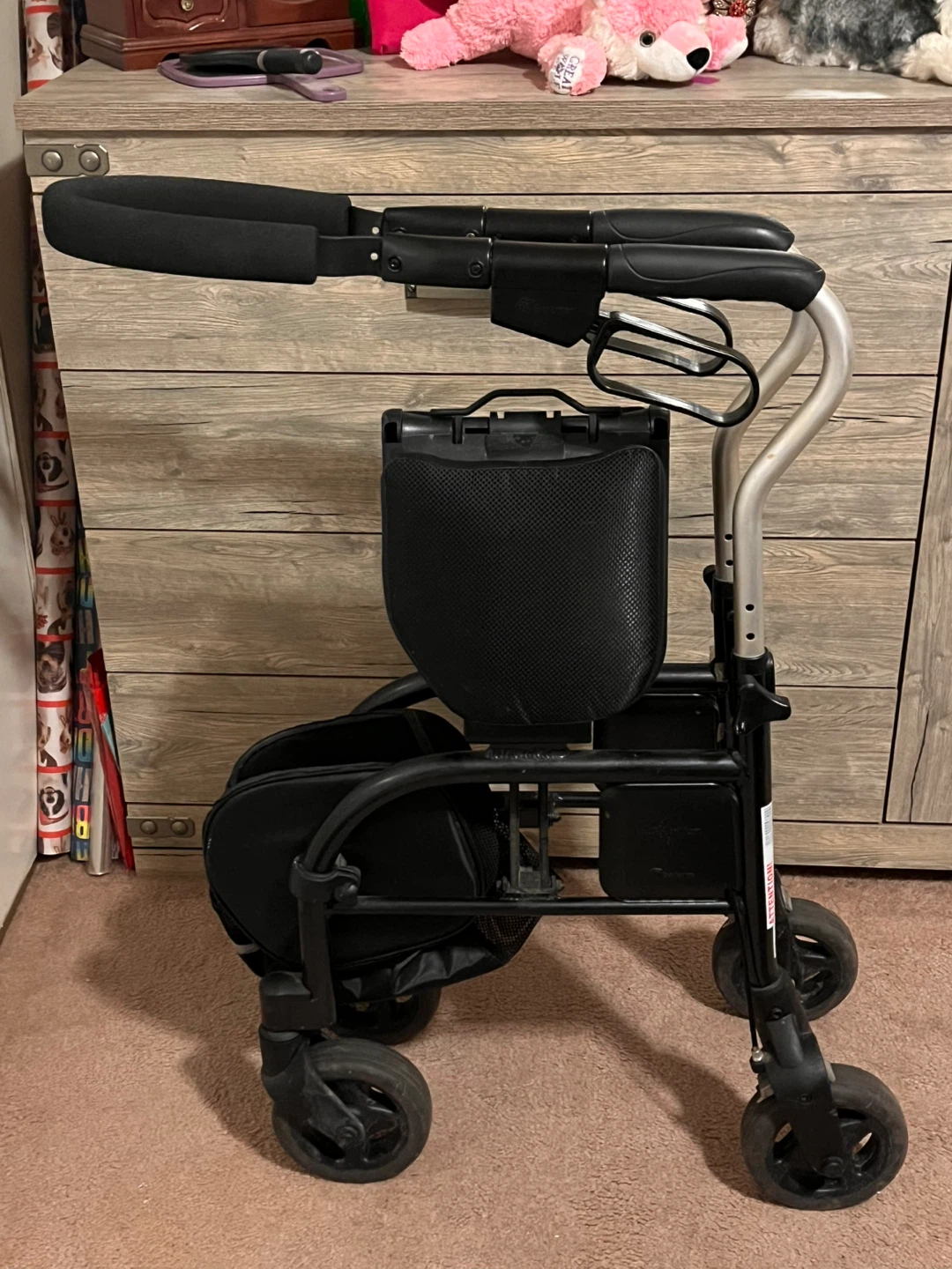 Black Rollator Walker with Seat and Basket - photo 4