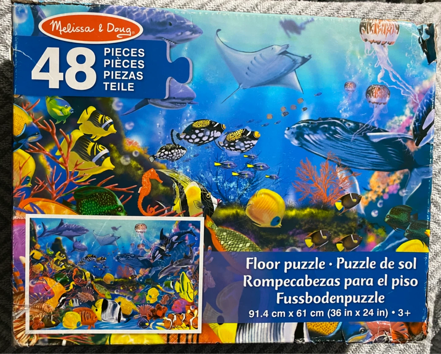 Floor puzzle “Underwater” (48 large pcs)