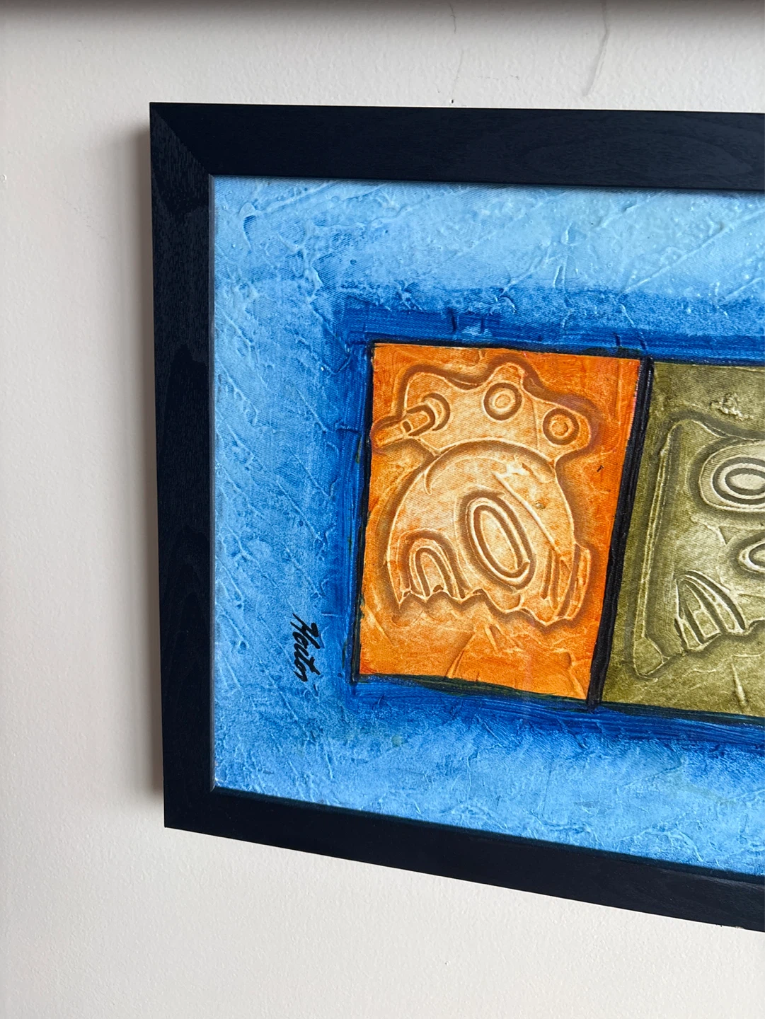 Set of 3 Framed Abstract Art Pieces - photo 3