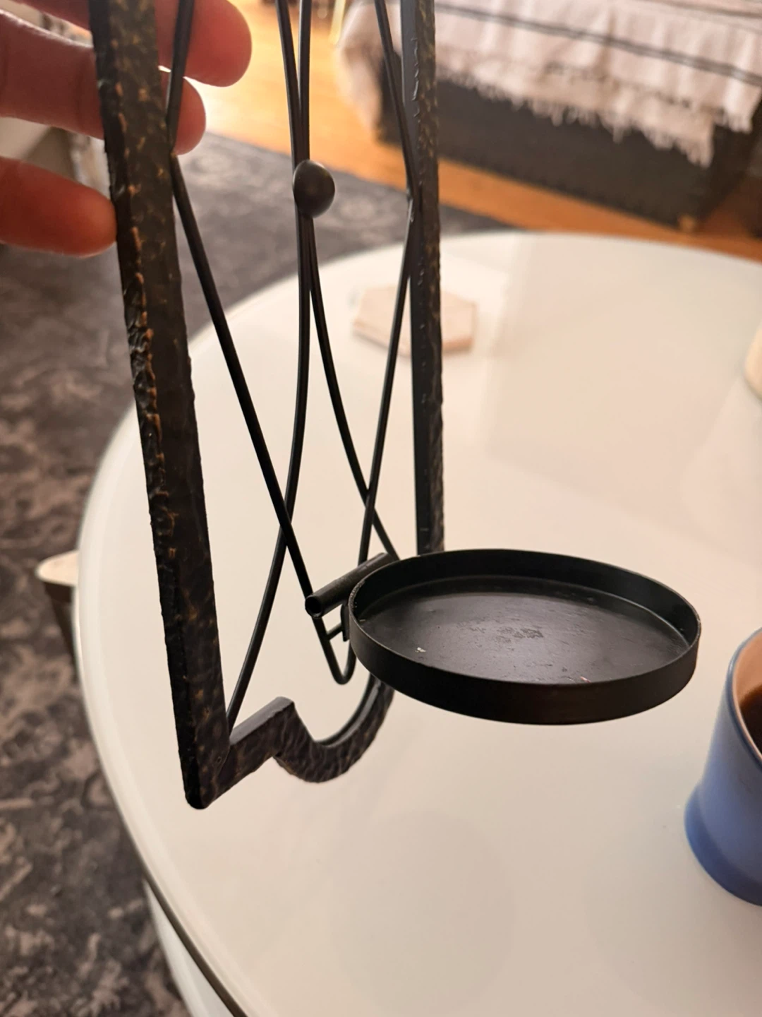 Rustic Metal Double Candle Holder with Jars - photo 2
