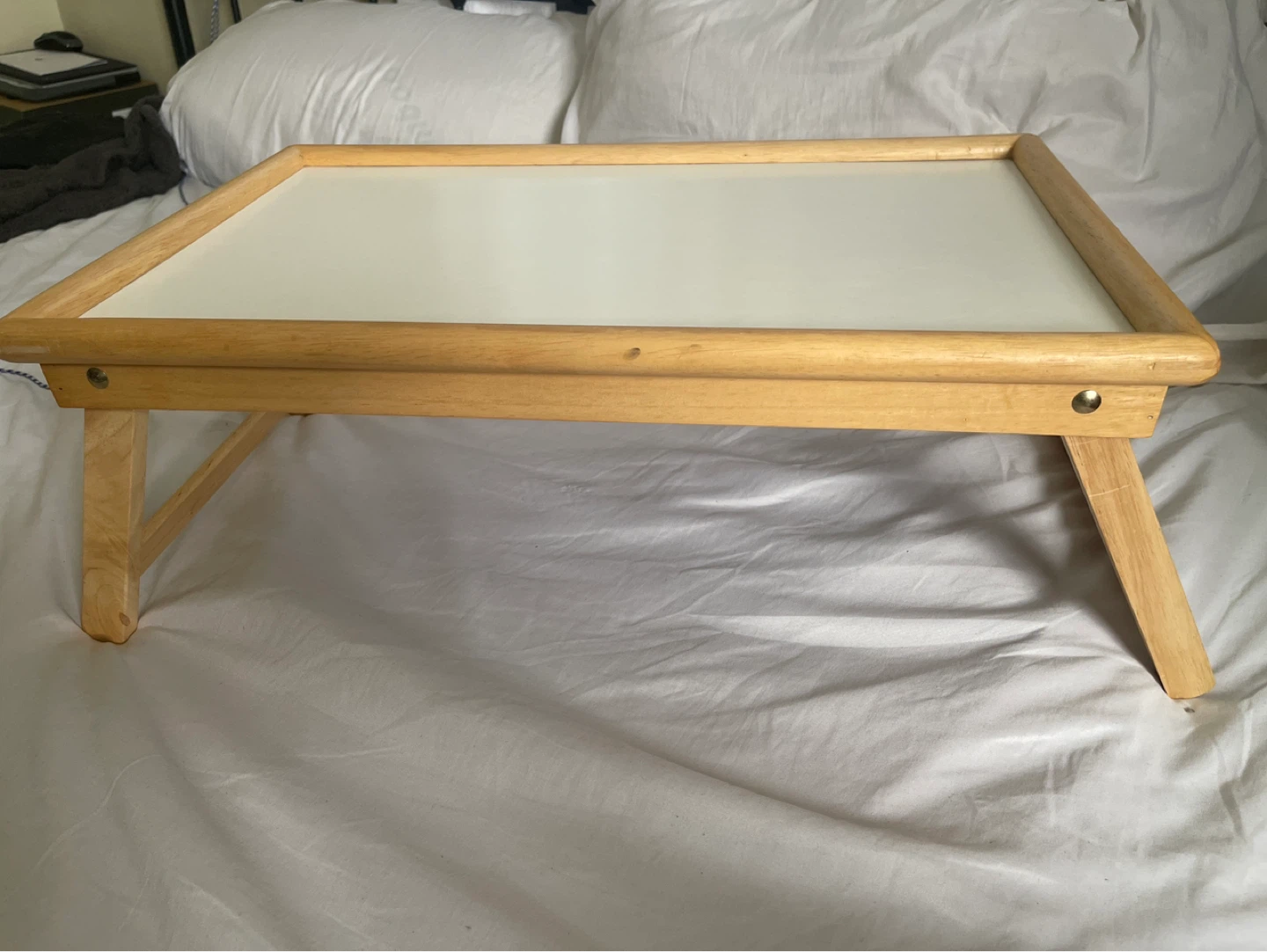 MOVING SALE - Wooden Bed Tray Table