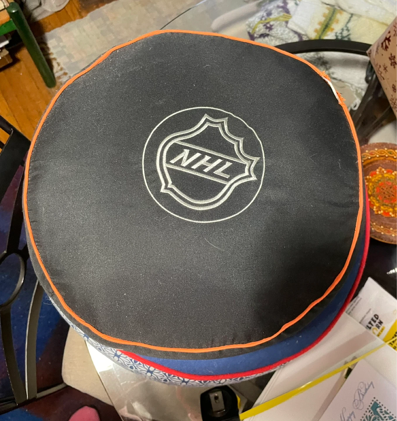 Two Round Floor Pillows