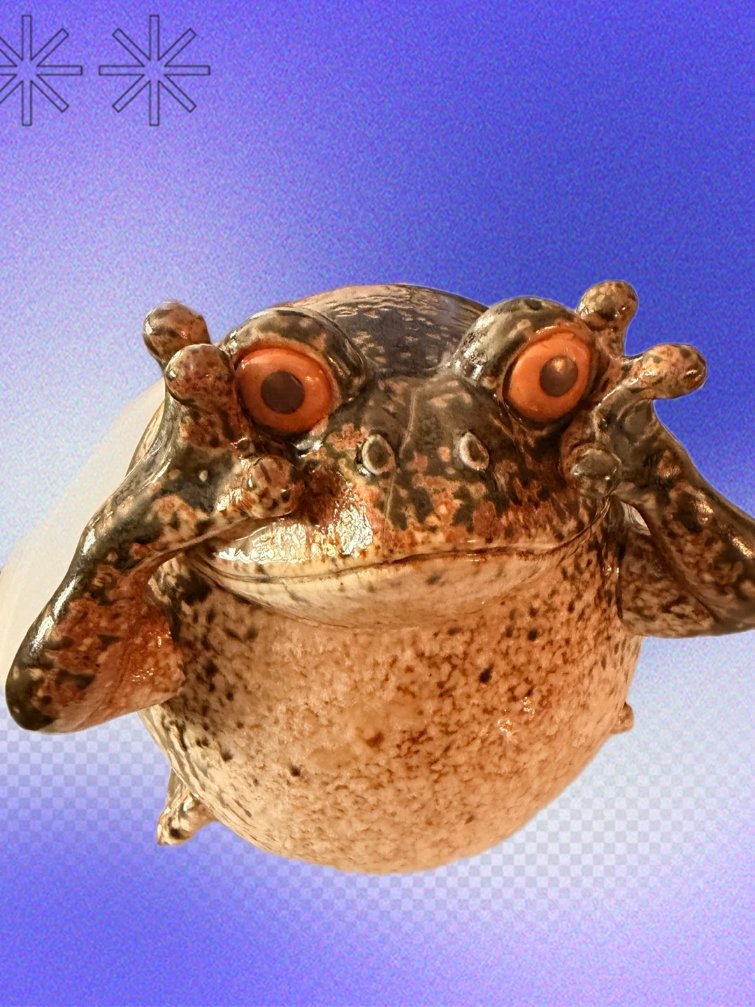 Ceramic Frog Figurine