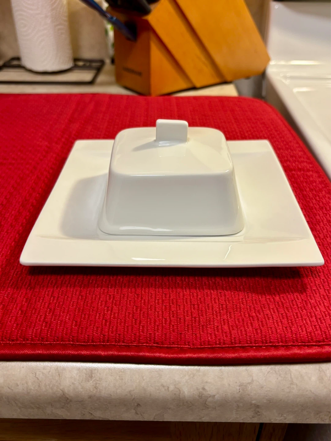 Small butter dish with bell top lid