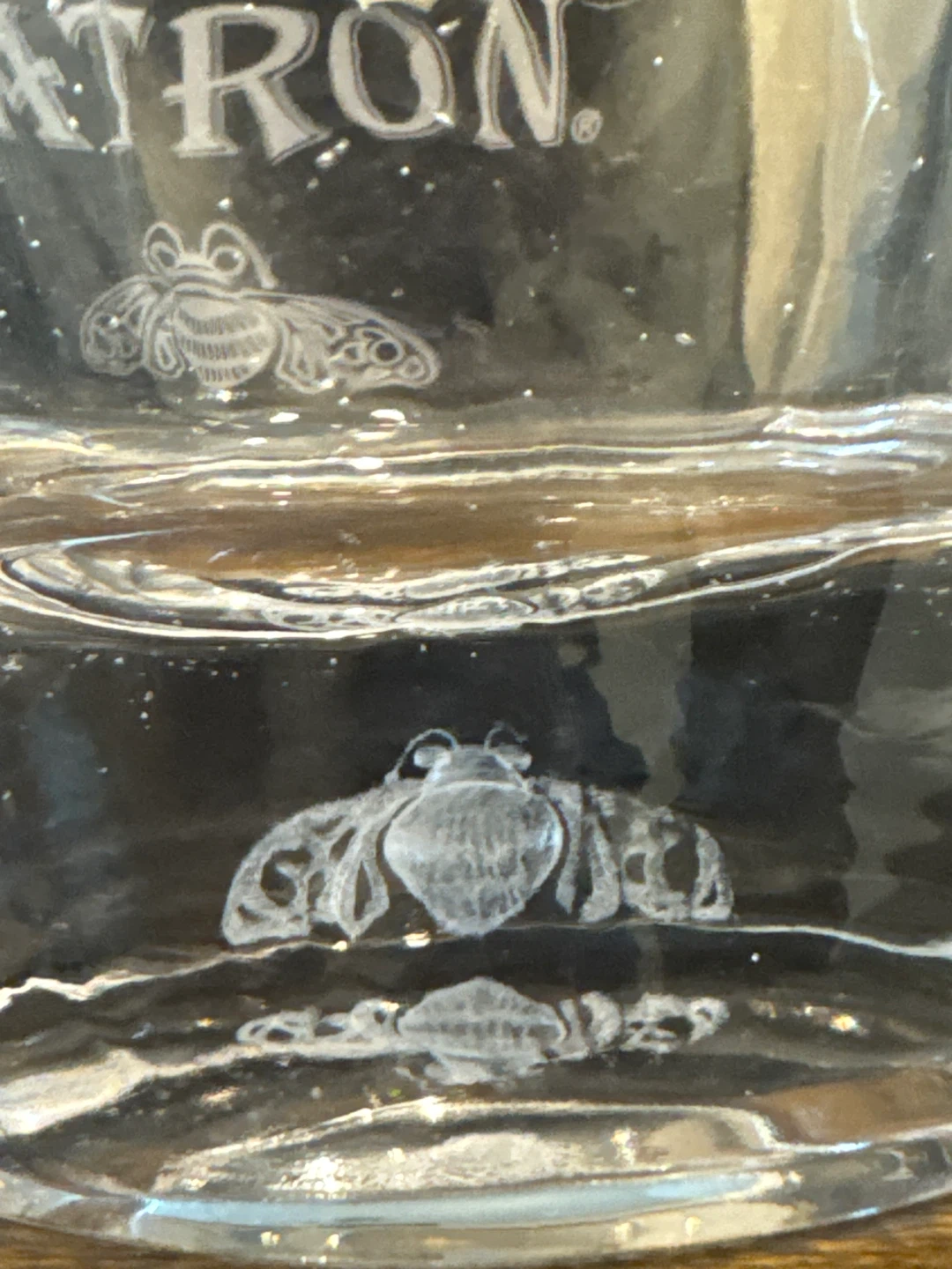 Patrón Tequila Rocks Glass with 3D Bee Logo - photo 2