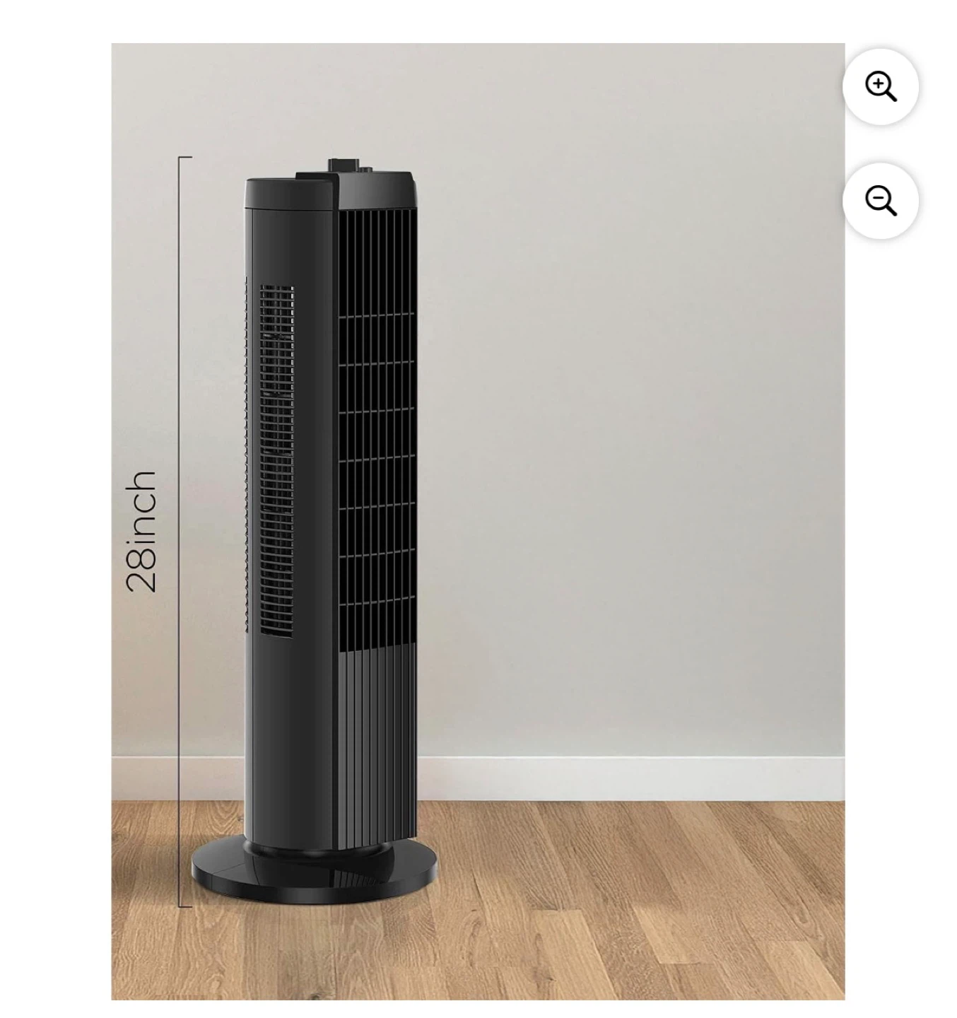 Mainstays Oscillating Tower Fan - Black, 28 inch - photo 3