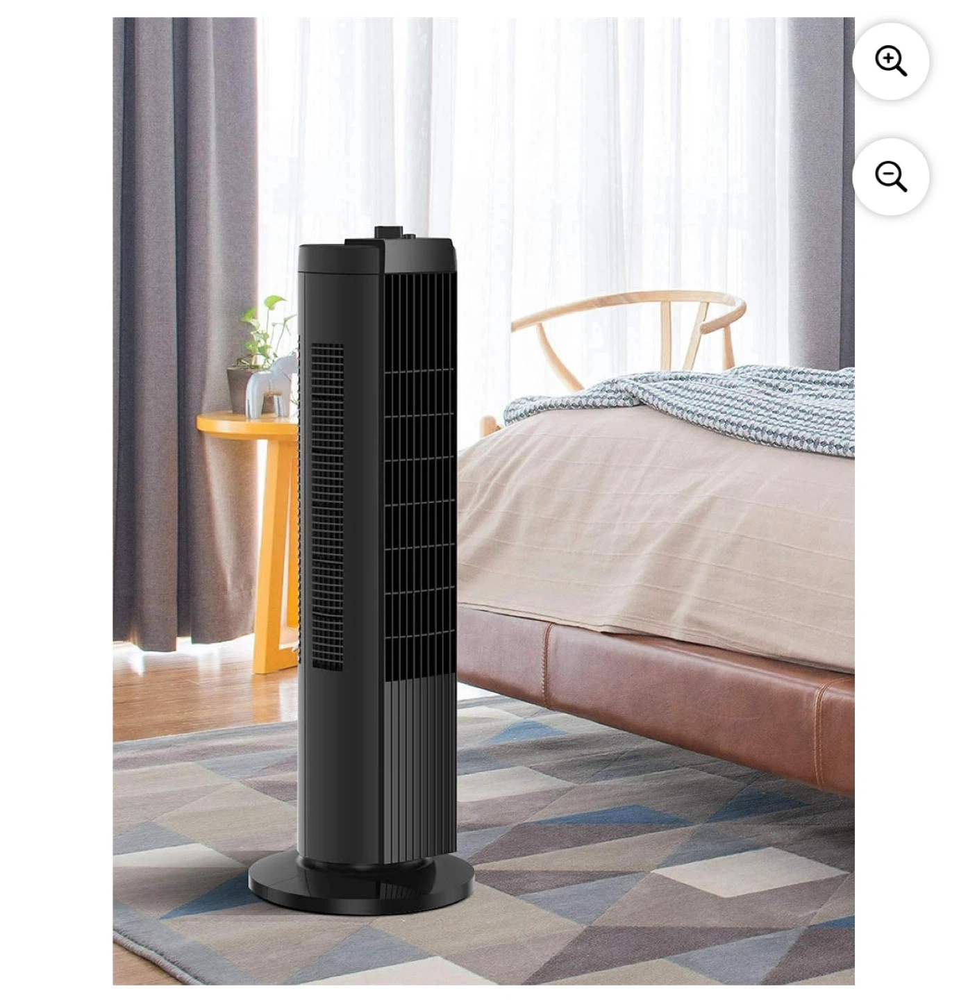 Mainstays Oscillating Tower Fan - Black, 28 inch - photo 2