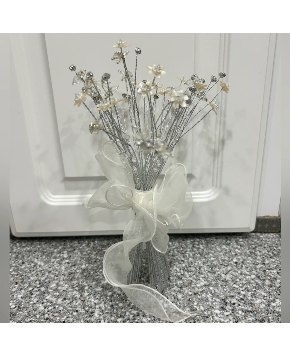 Vintage Beaded Bridal Bouquet Pearl Rhinestone Wedding