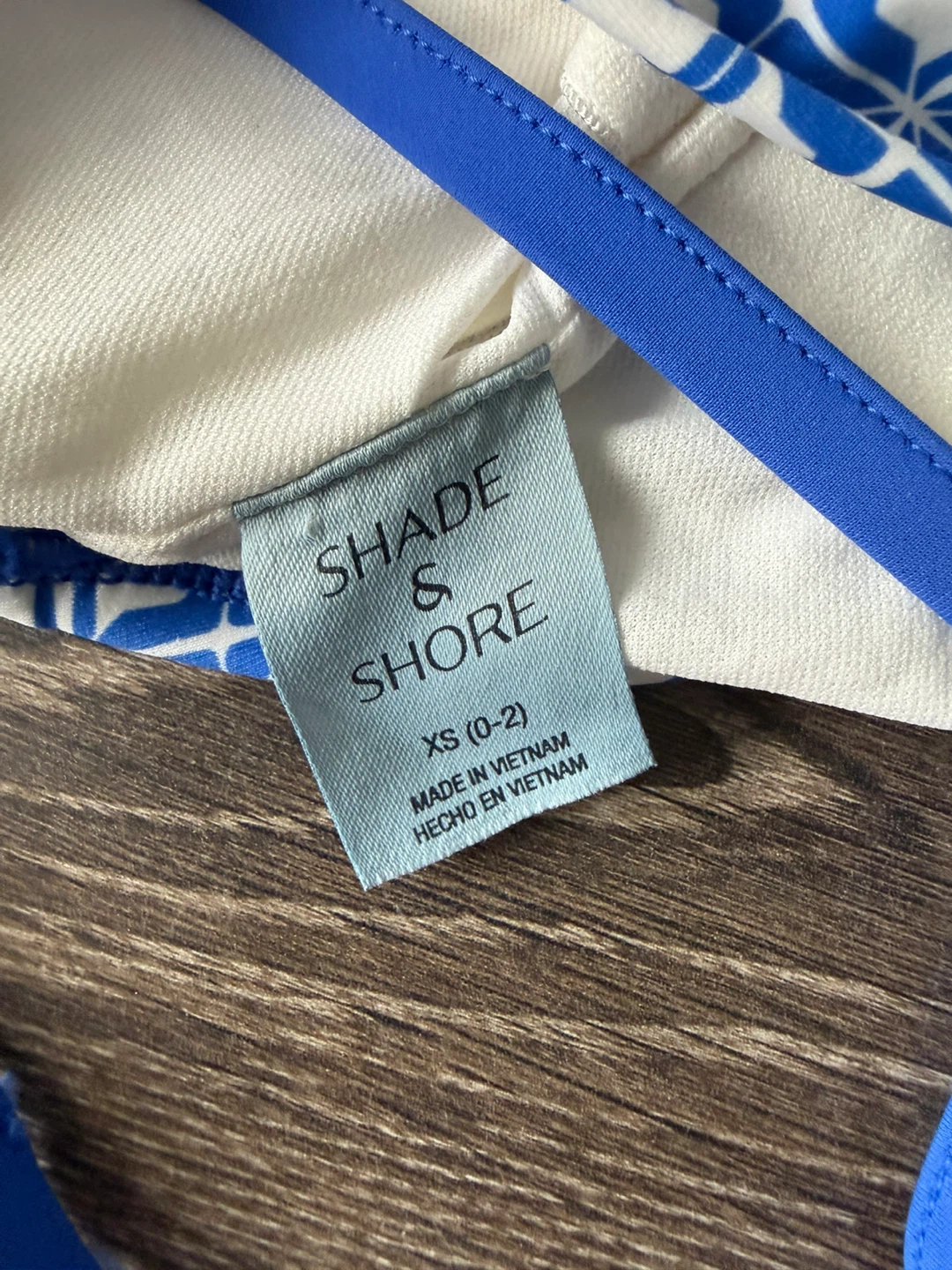 Brand new Shade & Shore Blue & White Swimsuit XS - photo 2