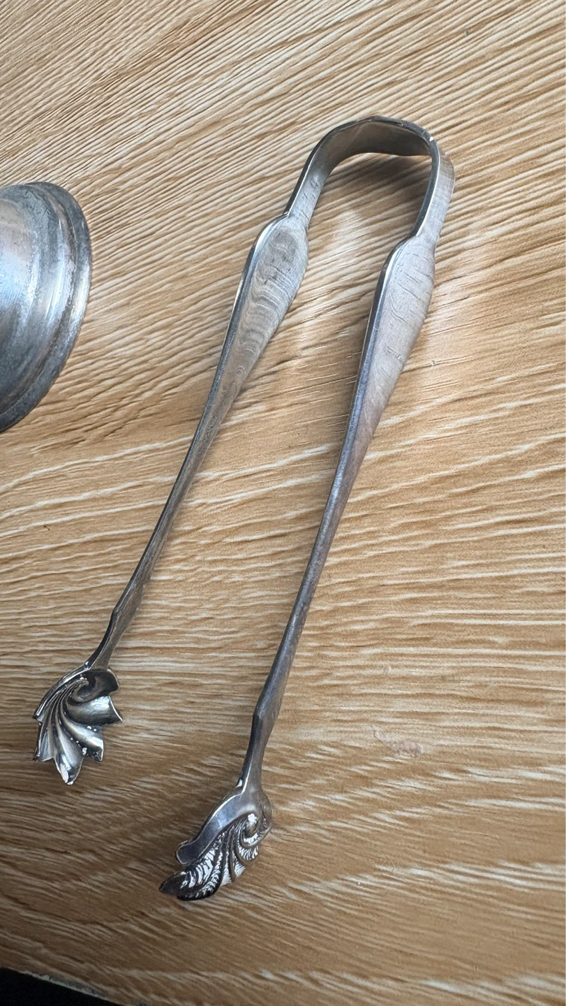 Vintage Murillo Chile Silver-Plated Vase with Tongs - photo 5
