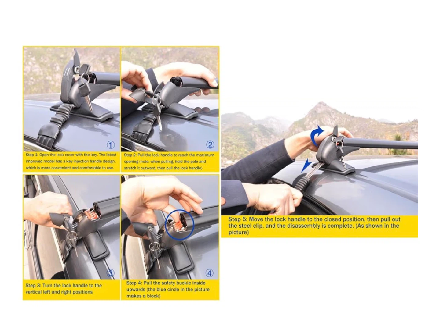 Car Roof Rack Crossbars with Locks - photo 5