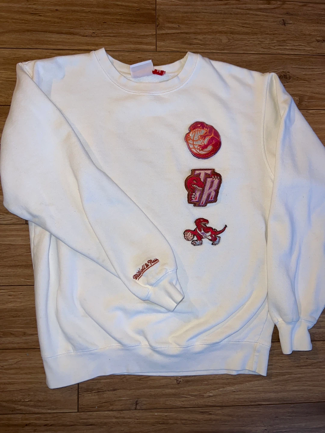Mitchell & Ness Toronto Raptors White Crewneck Sweatshirt