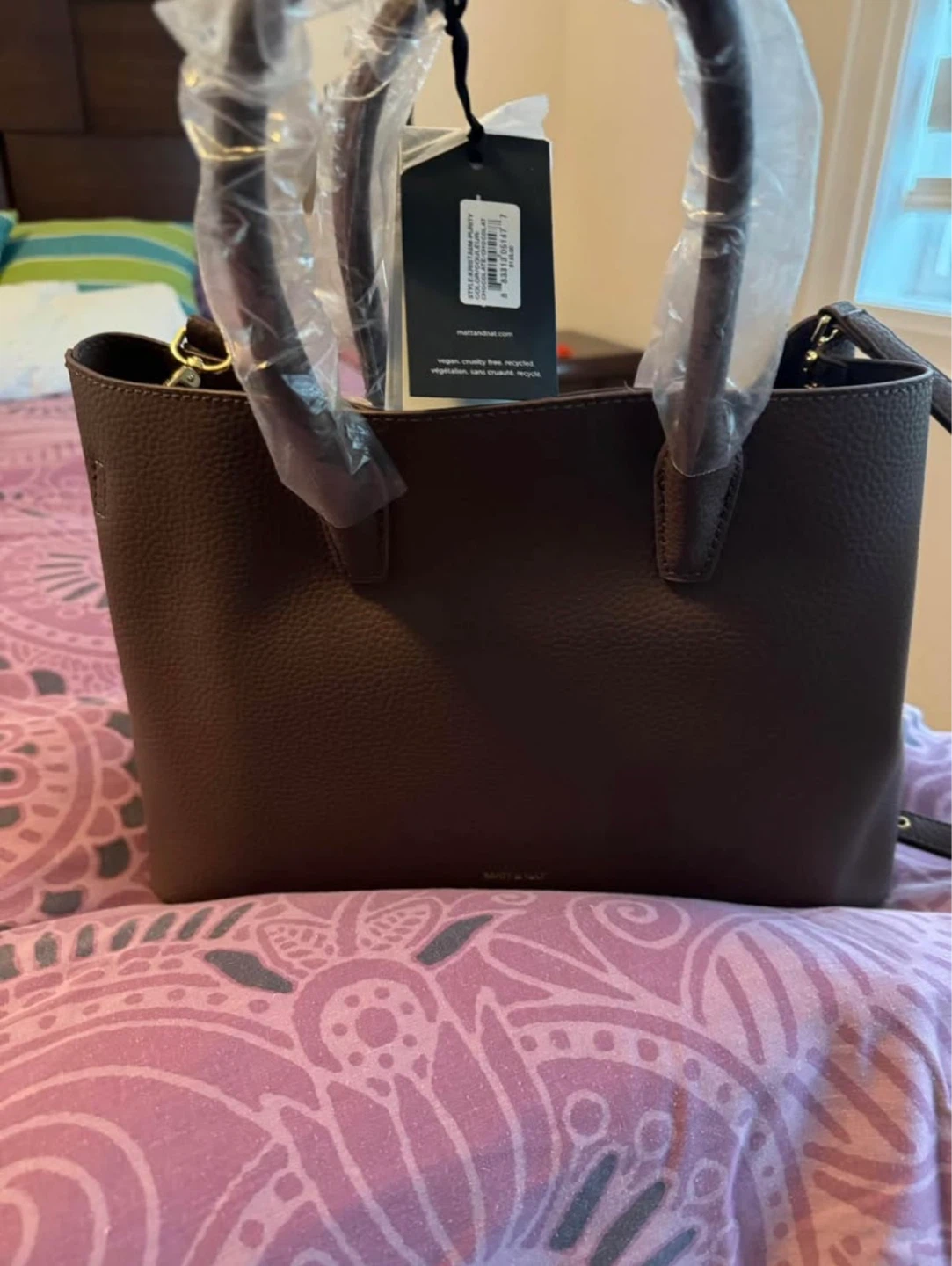 Matt & Nat Brown Faux Leather Tote Bag