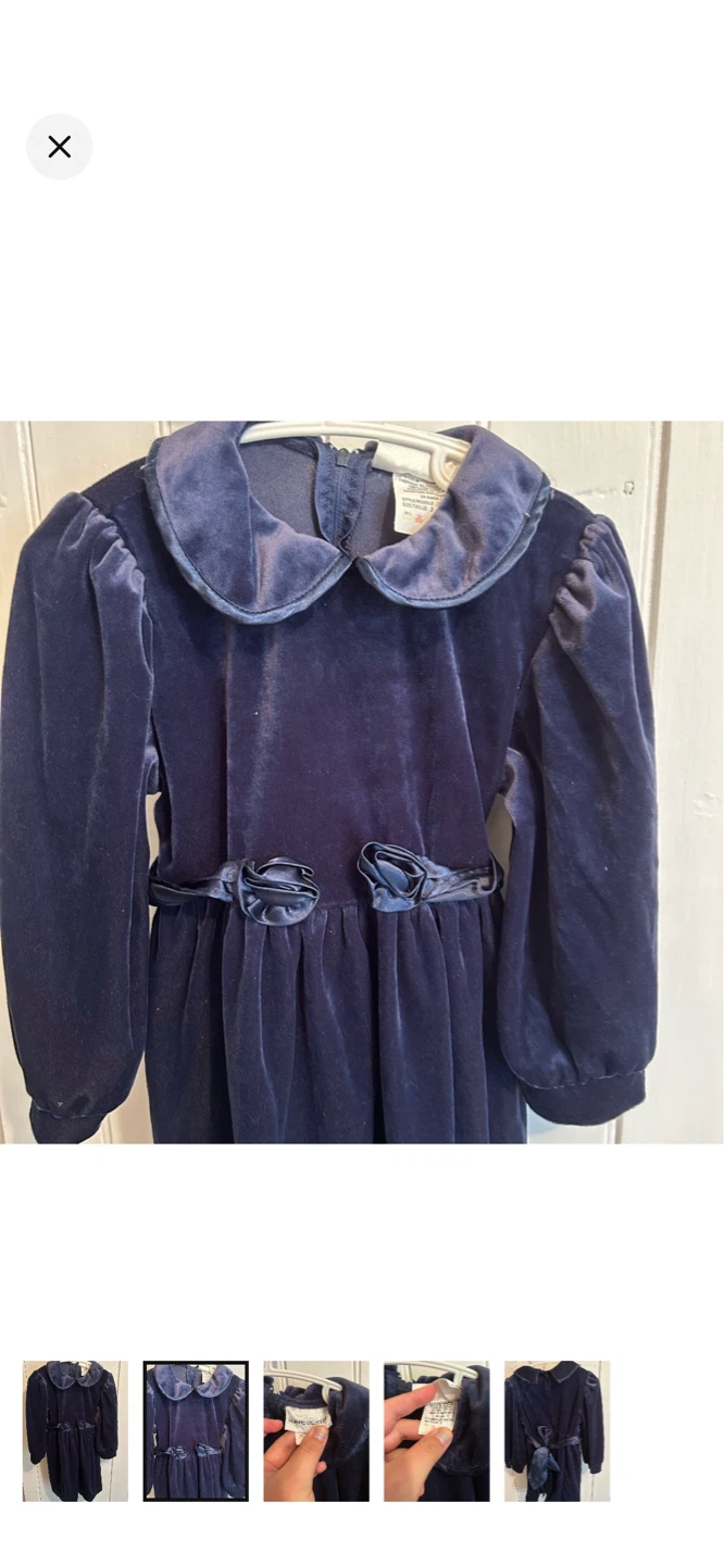 Premiere Collection Navy Velvet Dress Size 3 - photo 2