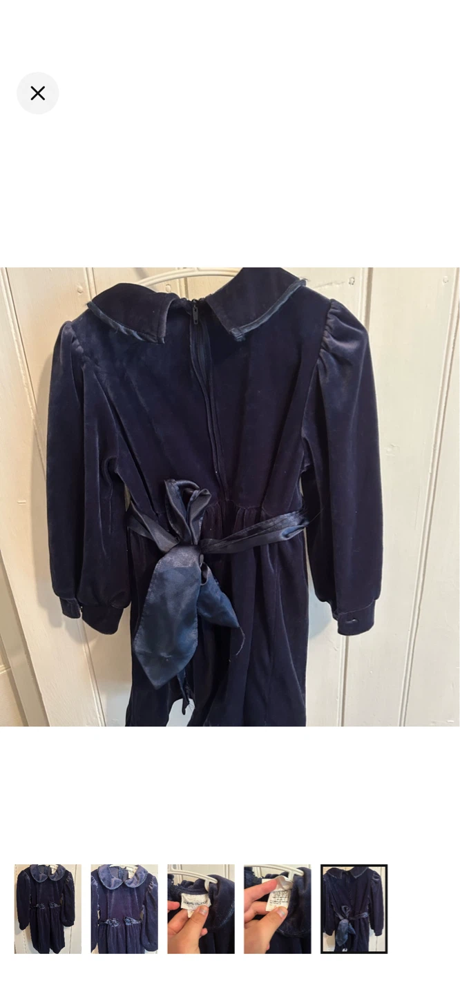Premiere Collection Navy Velvet Dress Size 3 - photo 5