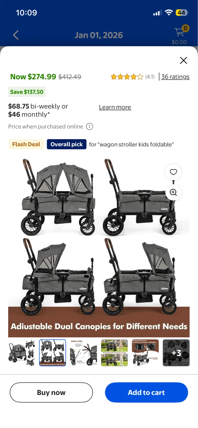 Infans Foldable Wagon Stroller for Kids - photo 2