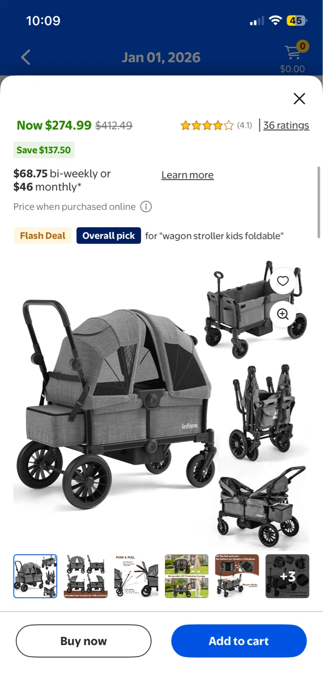 Infans Foldable Wagon Stroller for Kids - photo 3