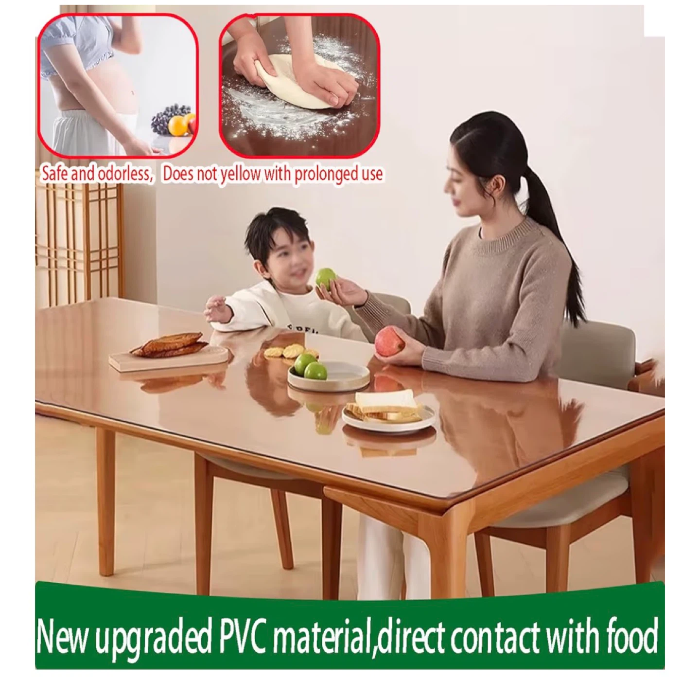 Crystal Clear PVC Tablecloth Protector Pad - photo 3