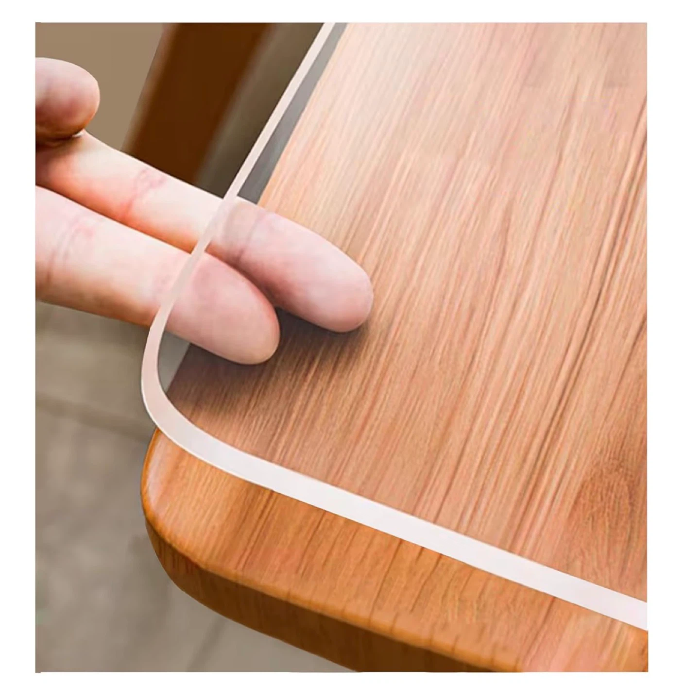Crystal Clear PVC Tablecloth Protector Pad