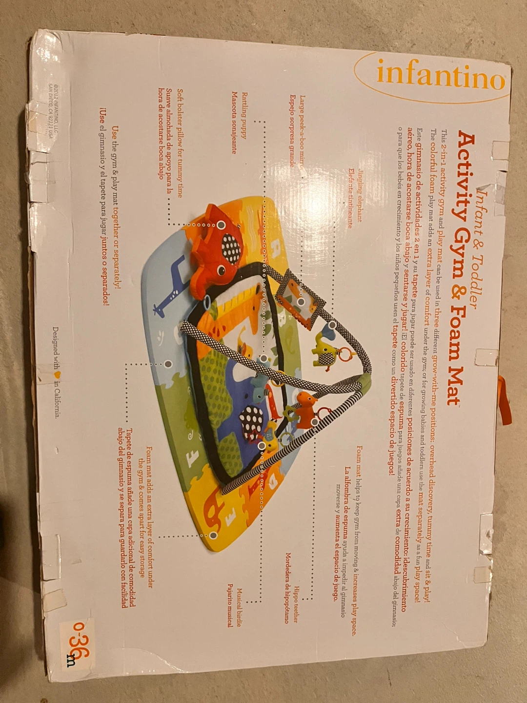Infant & Toddler Activity Gym & Foam Mat by Infantino
