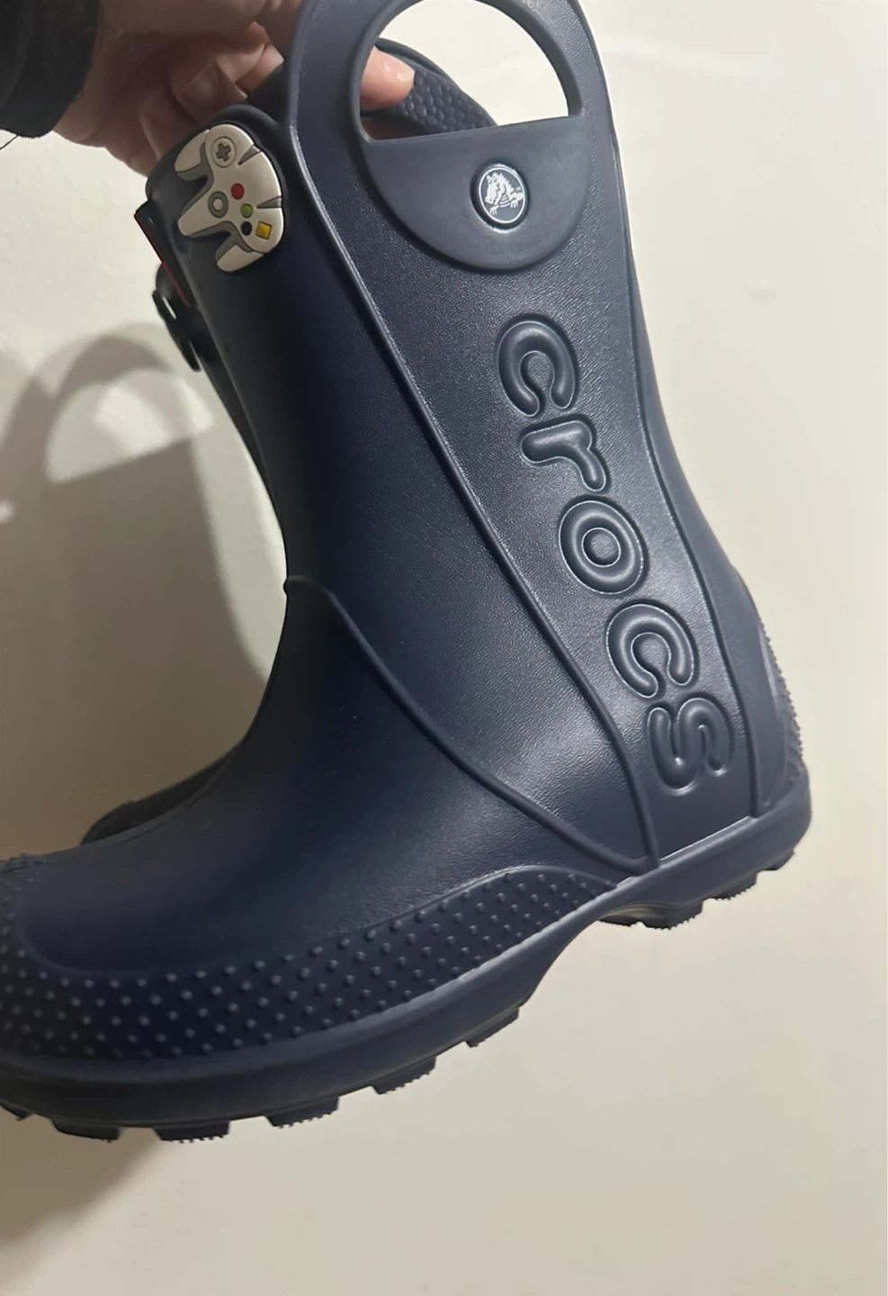 Crocs Kids' Navy Rain Boots with Charms