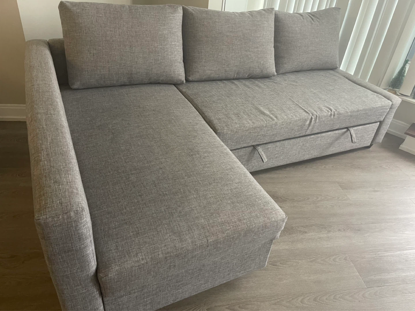 IKEA Grey Sectional Sofa with Storage - photo 3