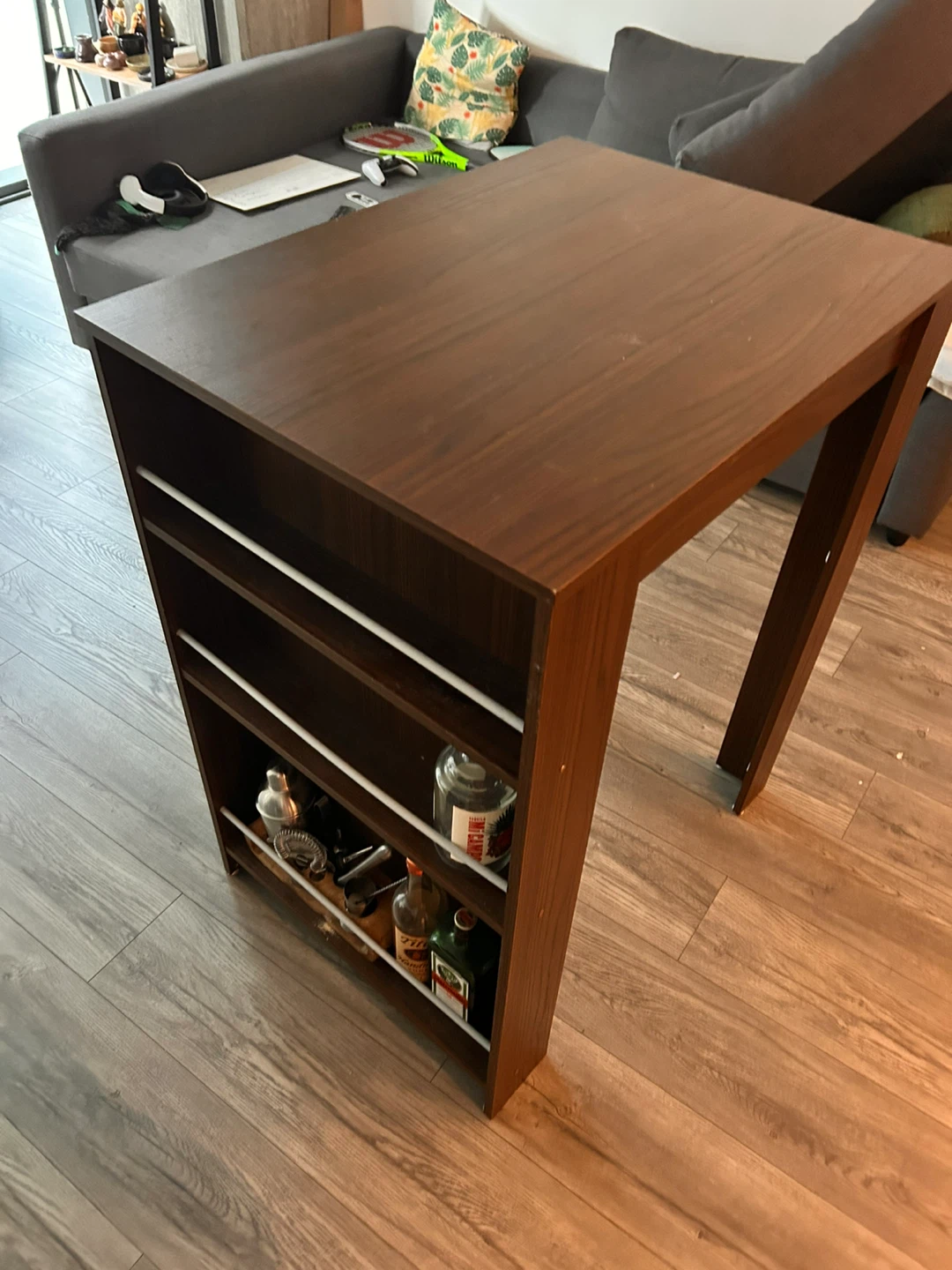 Dark Wood breakfast/bar table - photo 2