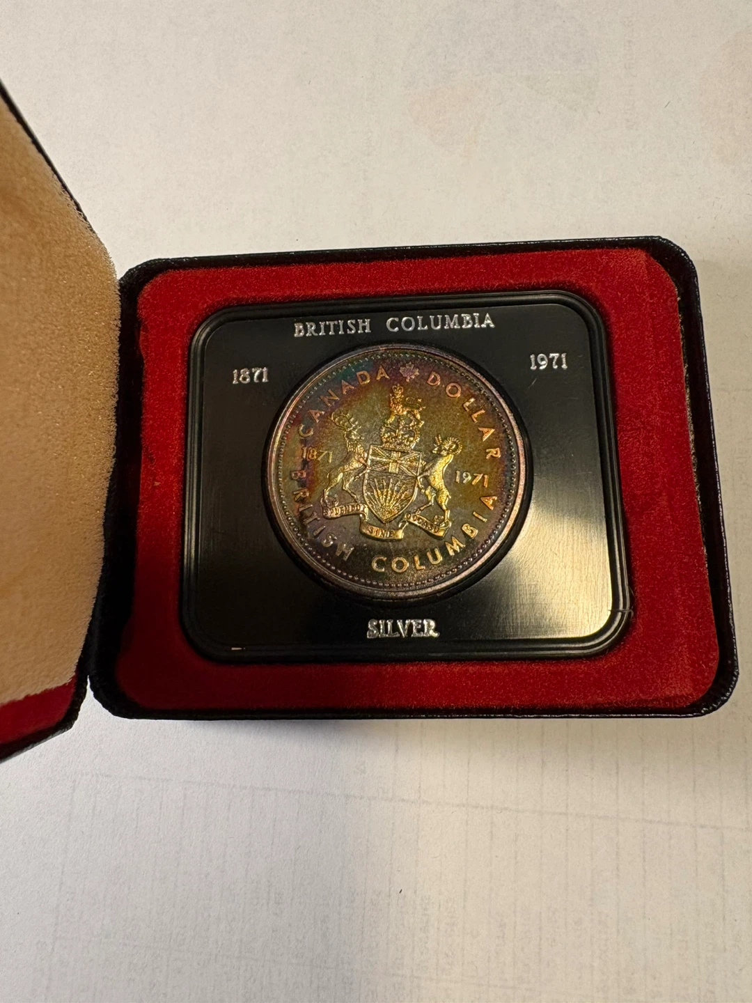 1971 British Columbia Canada Silver Dollar Coin - photo 3