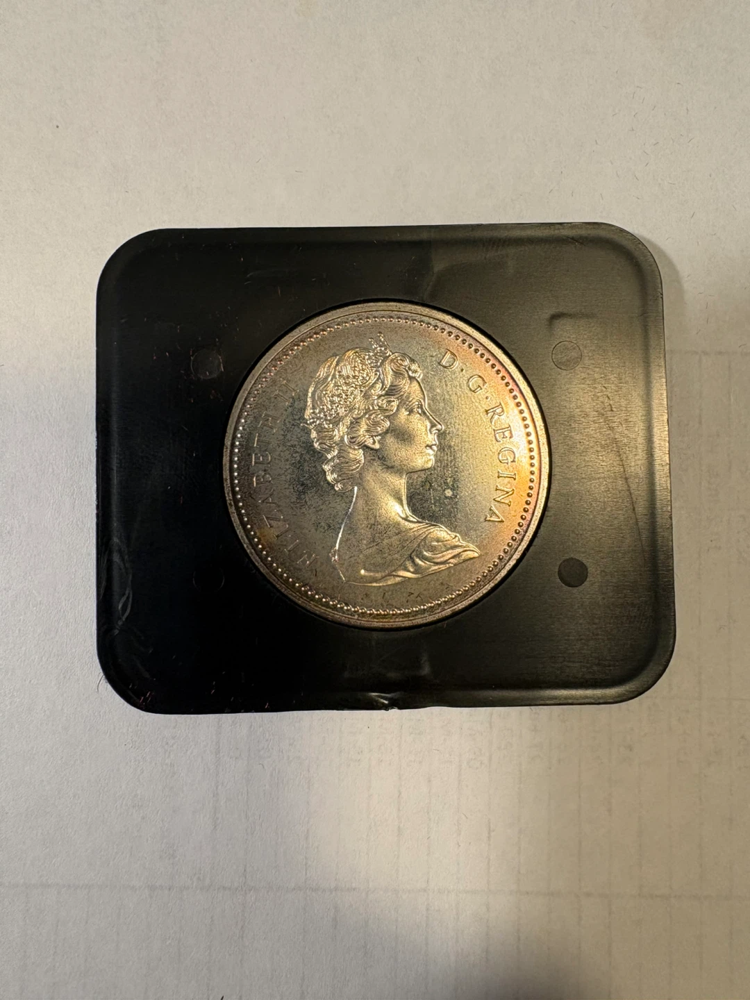 1971 British Columbia Canada Silver Dollar Coin - photo 2