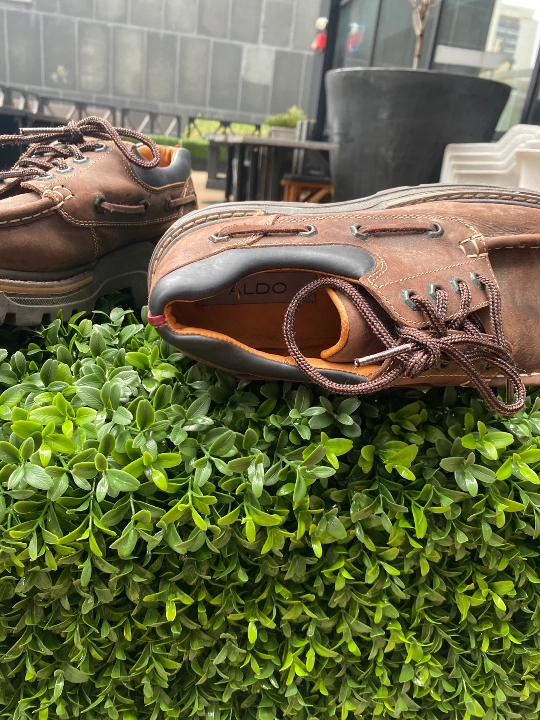 ALDO Brown Leather Boat Shoes - photo 3