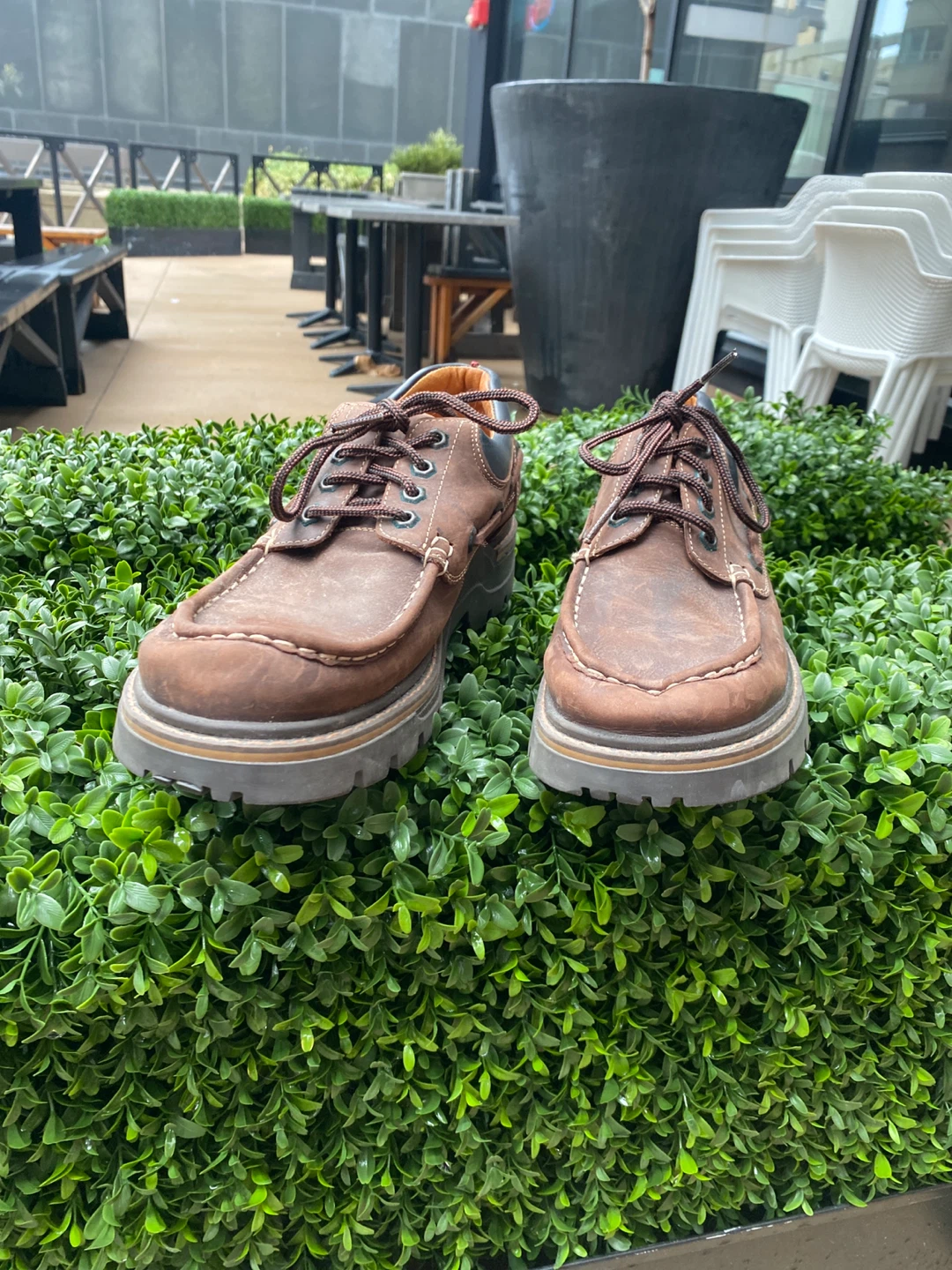 ALDO Brown Leather Boat Shoes