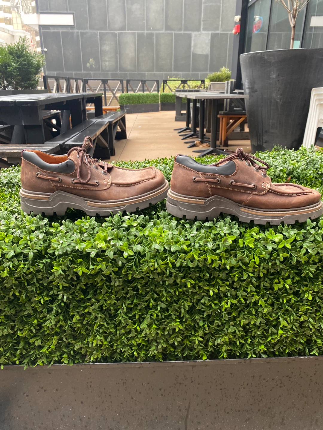 ALDO Brown Leather Boat Shoes - photo 4