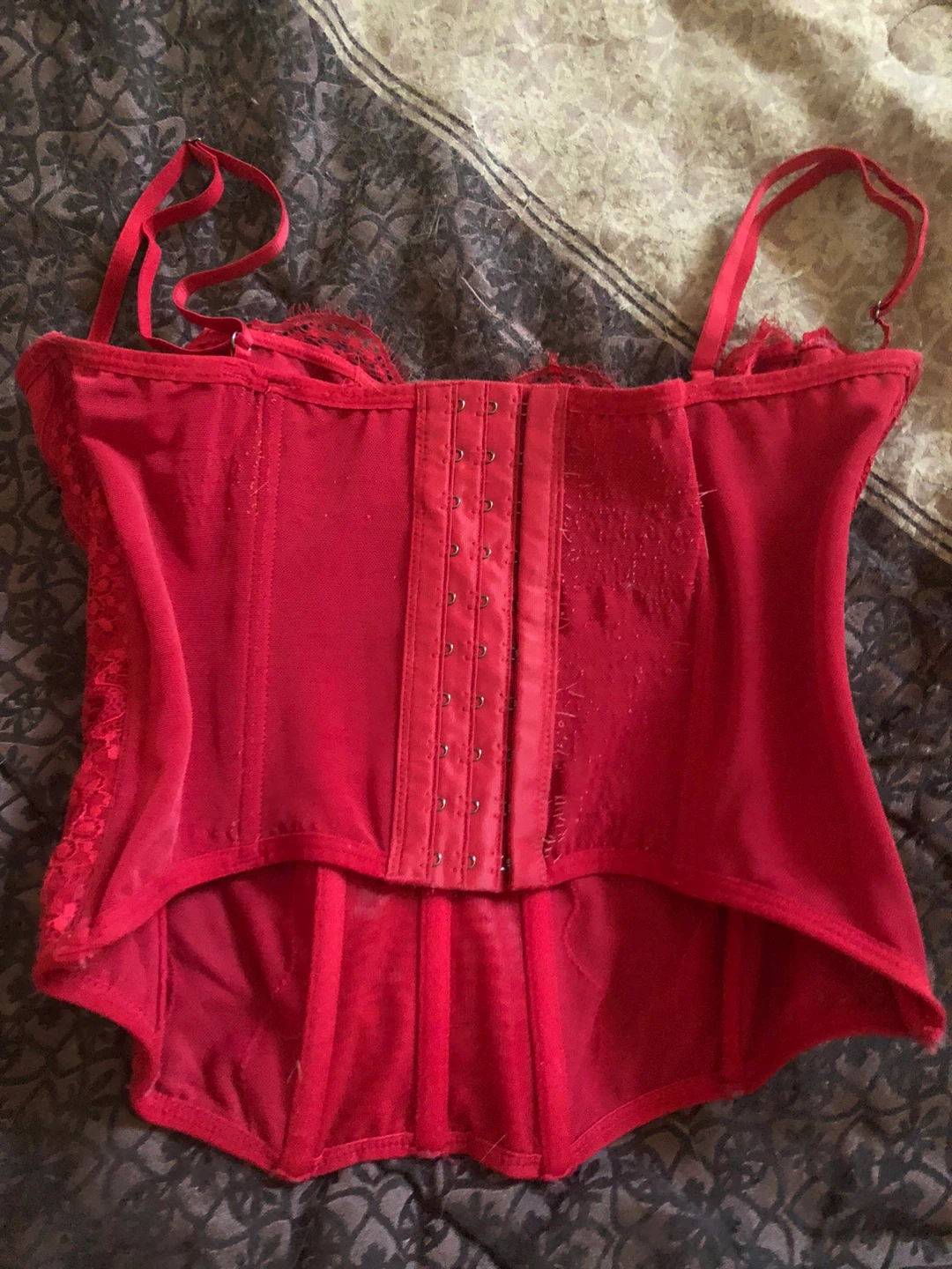 Red Lace Corset Top - photo 2