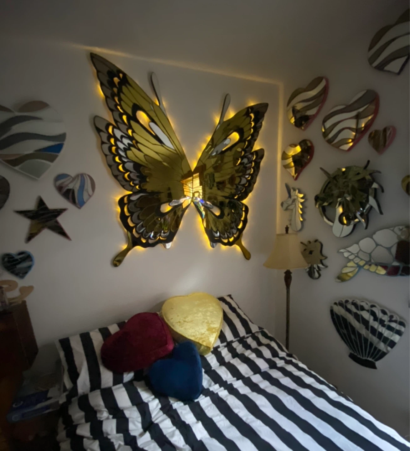 Large golden Mirrored Butterfly