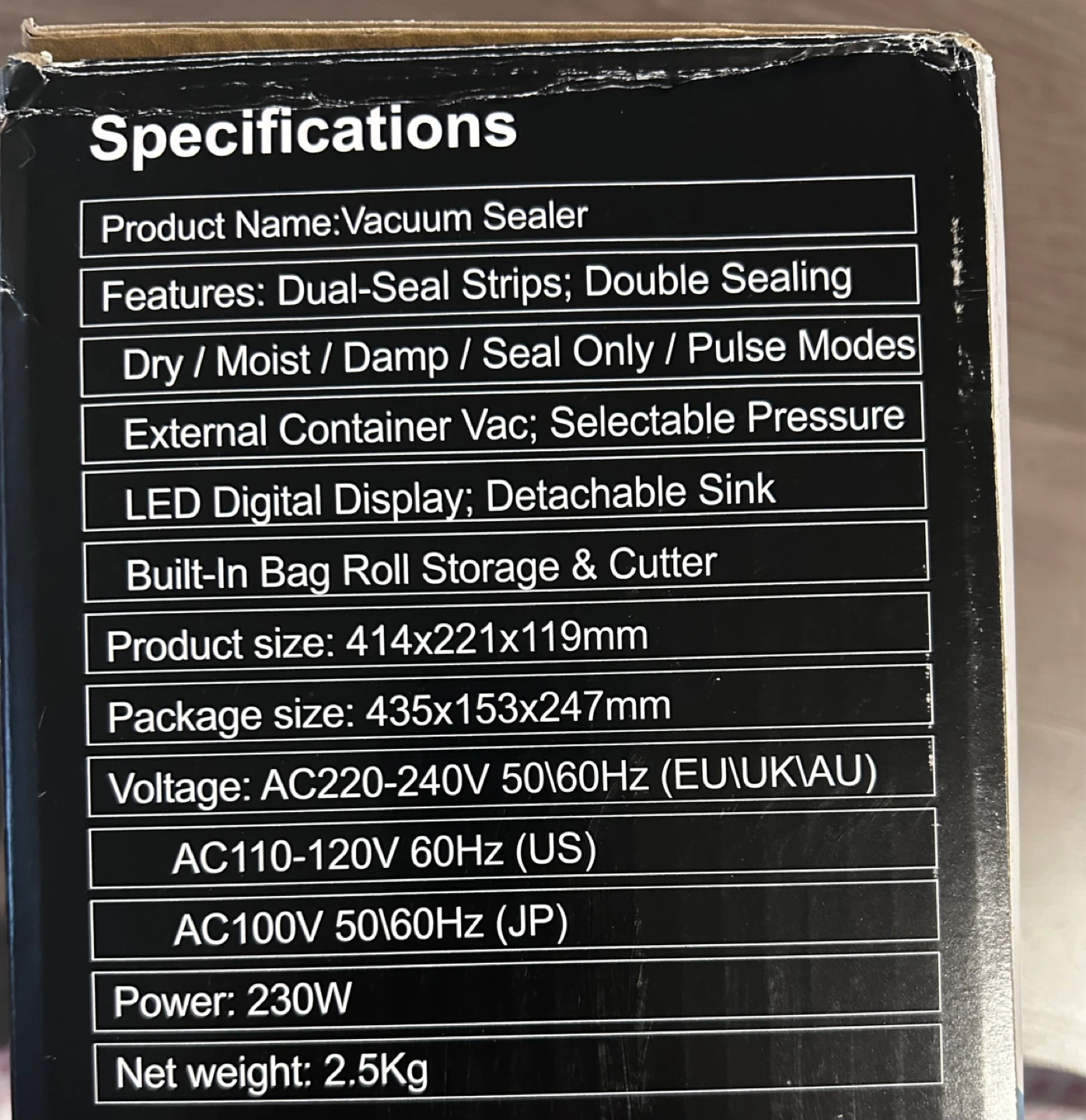 SV629 Vacuum Sealer Machine with Roll Storage & Cutter - photo 3