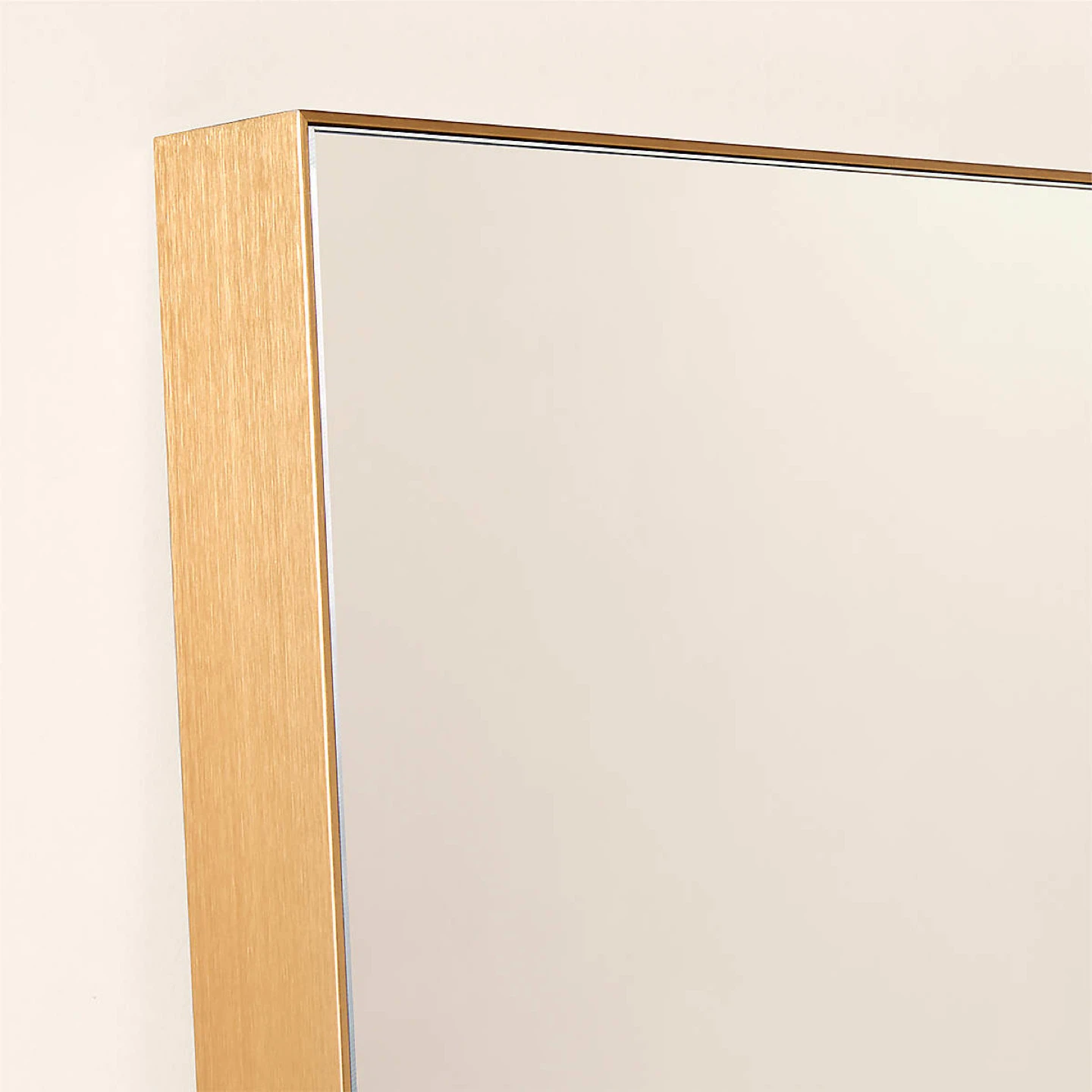CB2 Infinity Modern Standing Brass Floor Mirror 32"X76" - photo 4