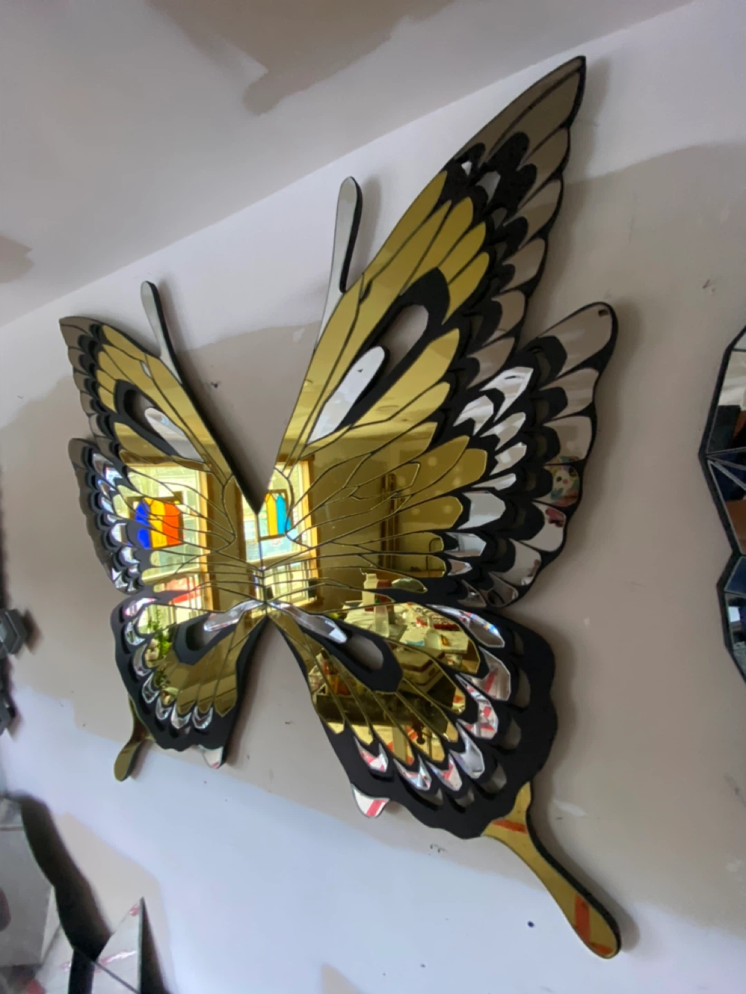 Large golden Mirrored Butterfly - photo 3