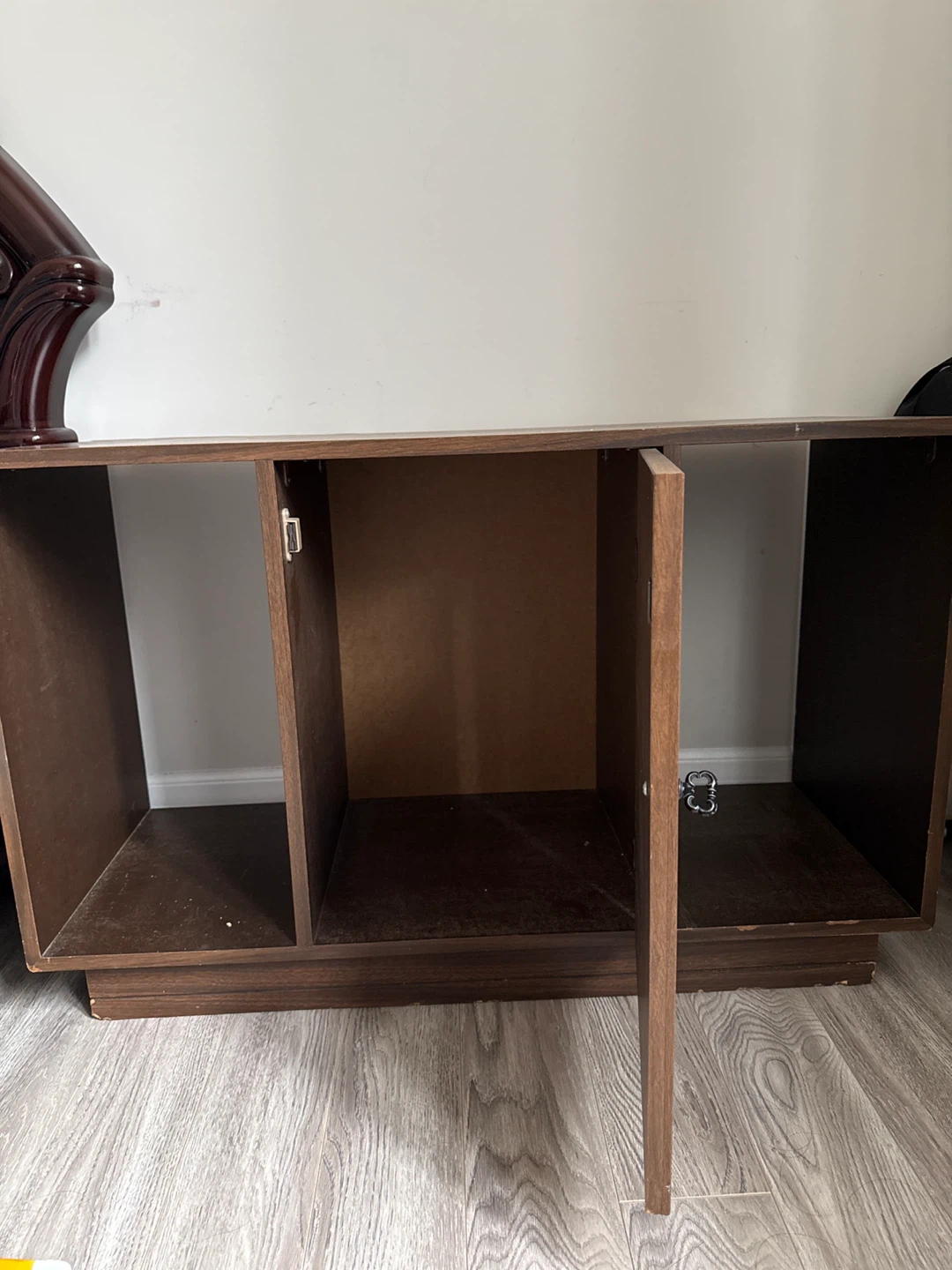 Dark Brown Wooden Storage Cabinet with Door