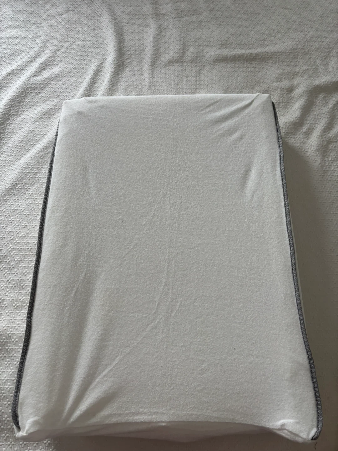 White Baby Changing Mat with Grey Cover - photo 5