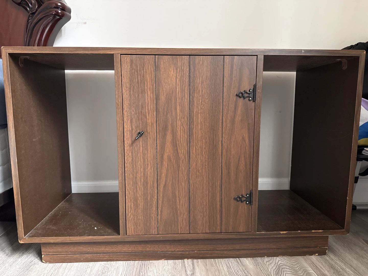 Dark Brown Wooden Storage Cabinet with Door - photo 2