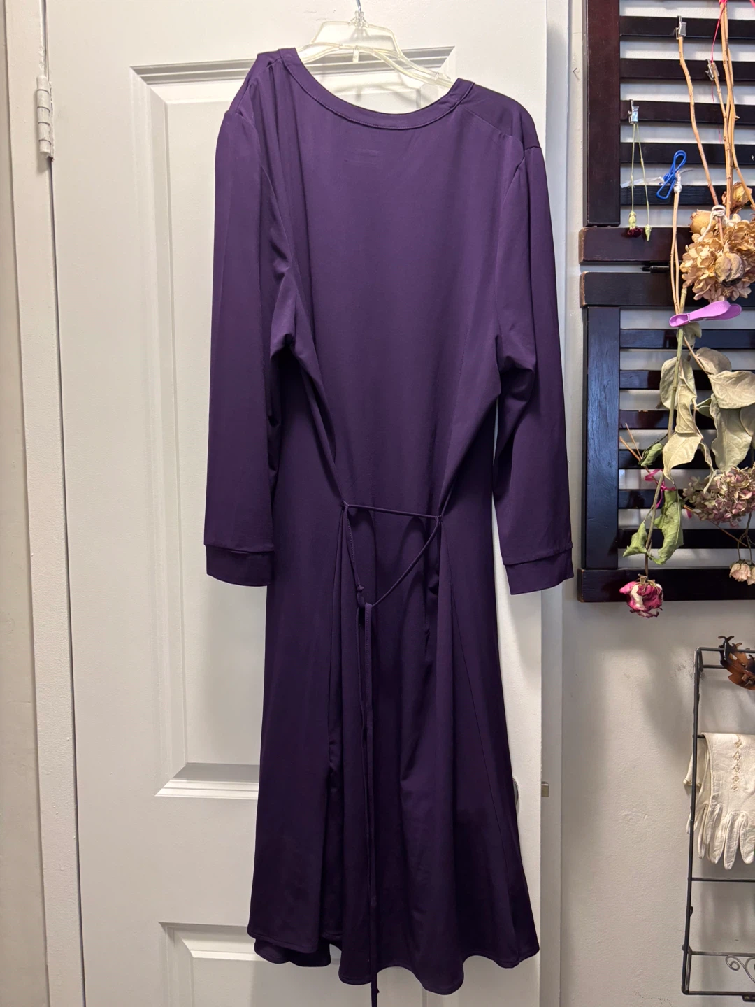 Silky purple shirt dress. - photo 2
