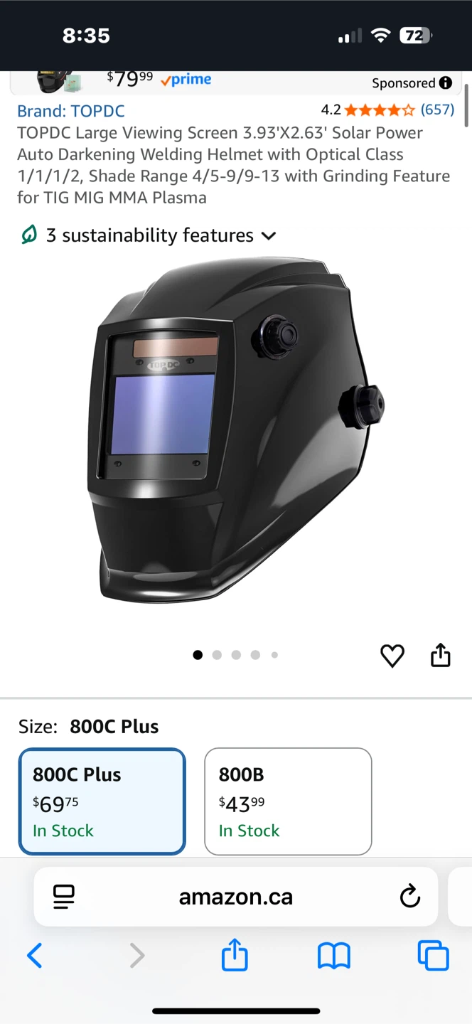 TOPDC TD-LY800C Auto Darkening Welding Helmet - photo 3