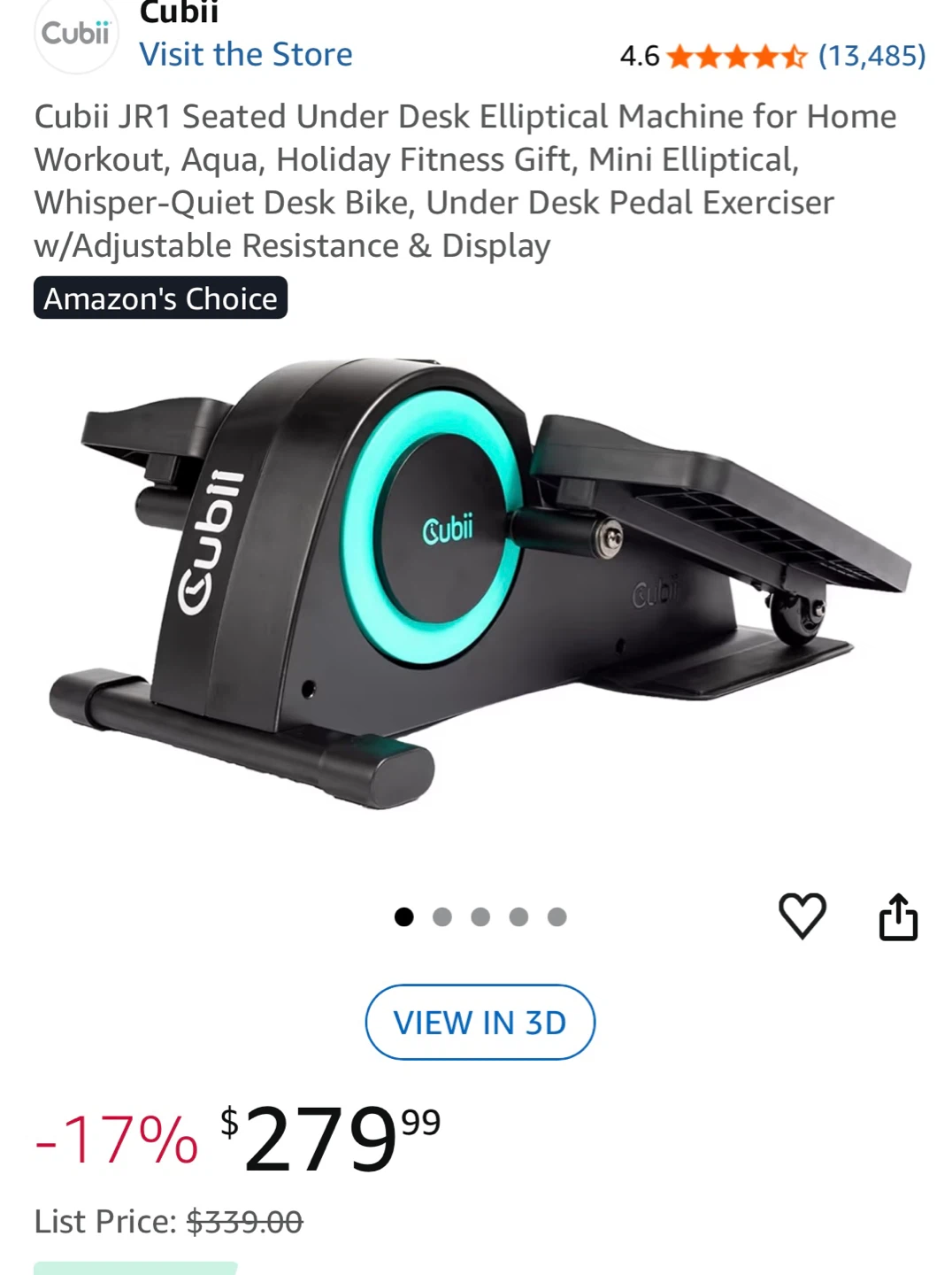 Cubii JR1 Seated Under Desk Elliptical