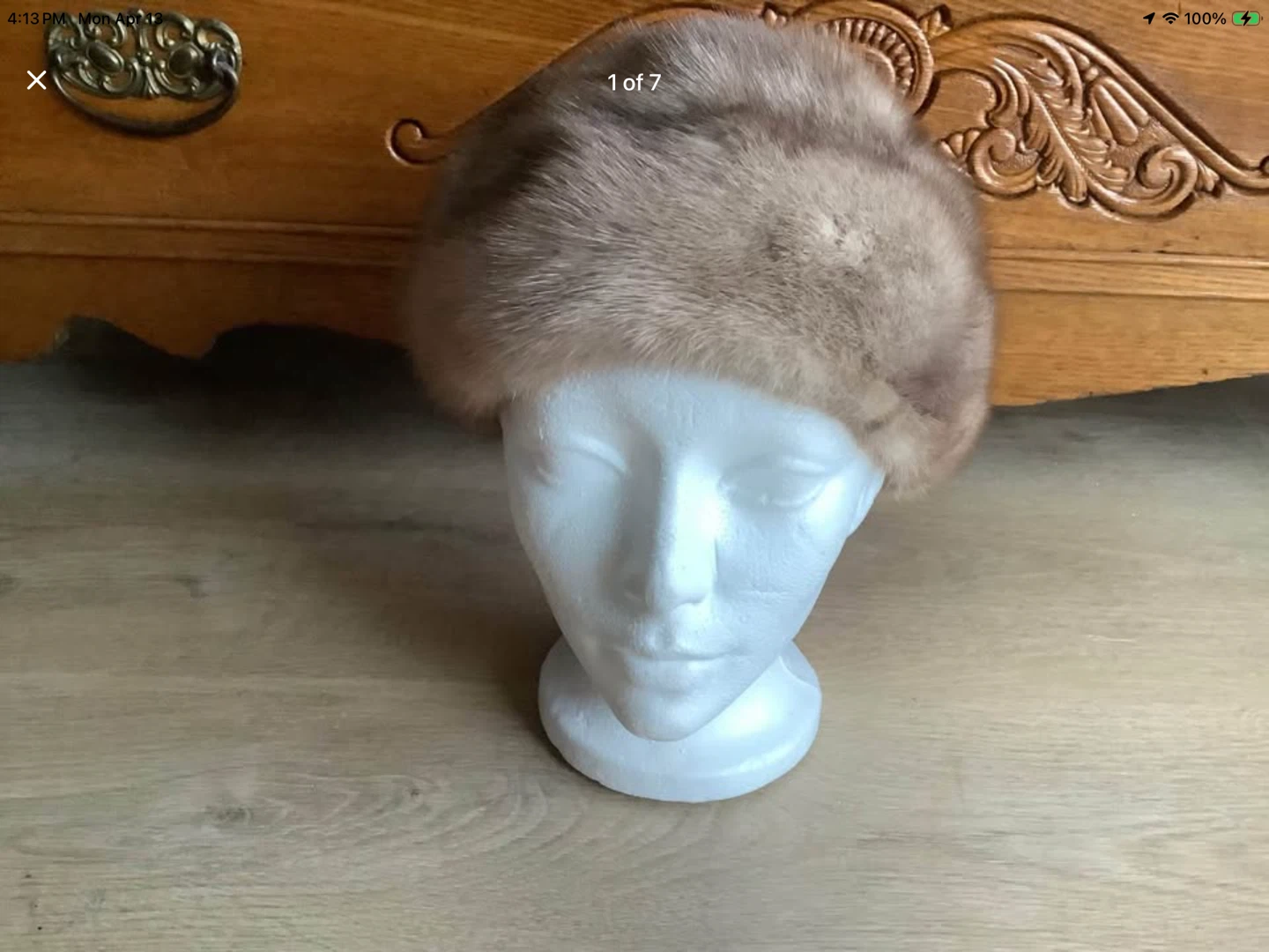 #8 Vintage Ladies Mink Fur Hat 🐞