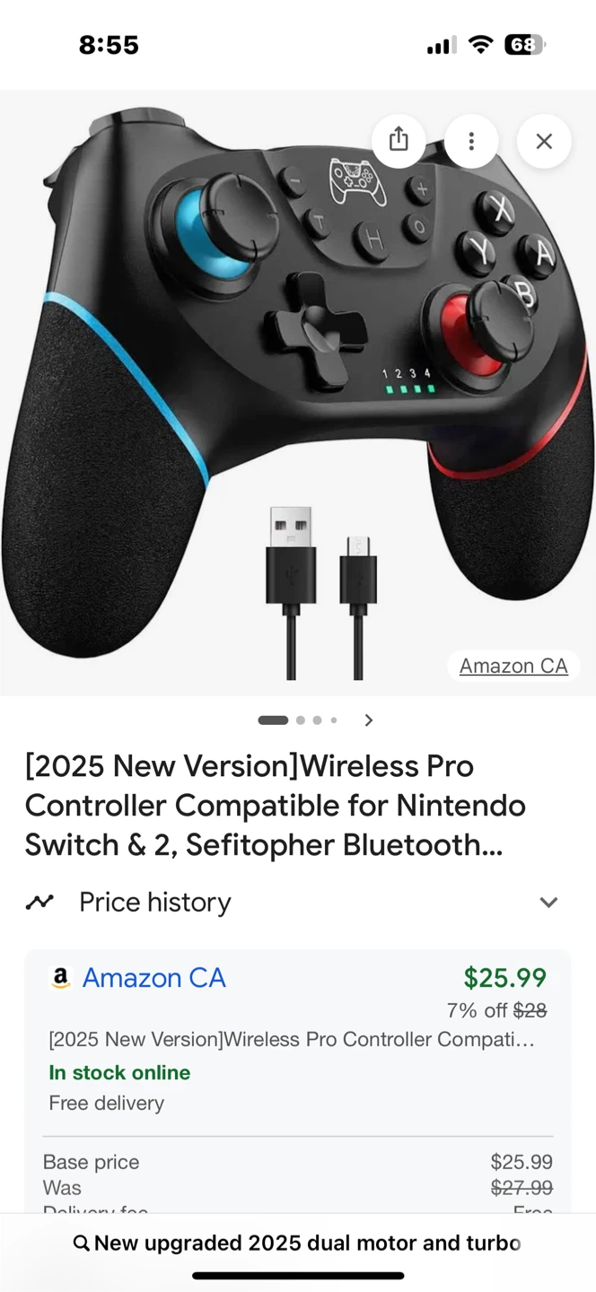 Wireless Pro Controller for Nintendo Switch & 2 - photo 2
