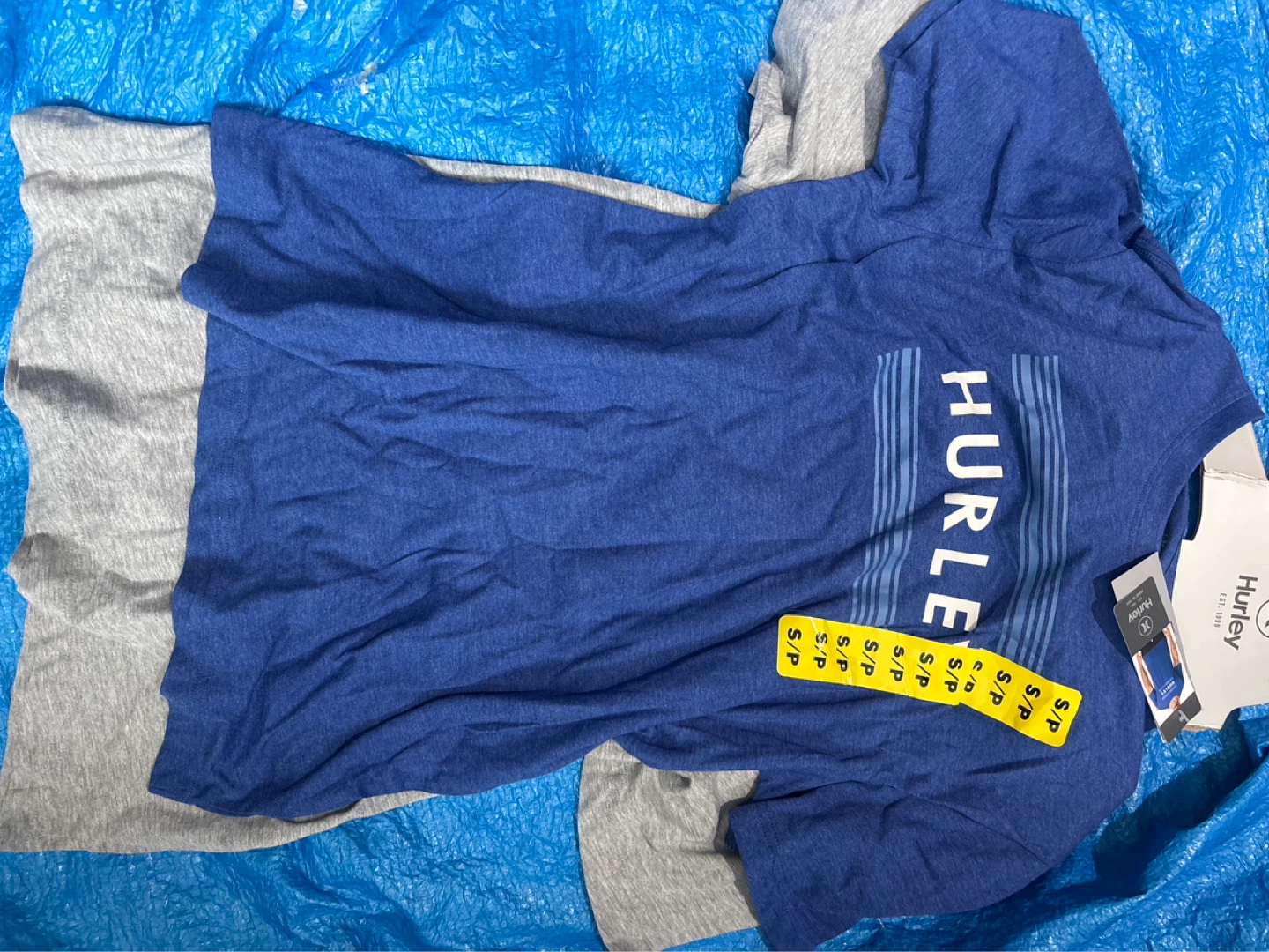 2pc Hurley Men's T-Shirt Blue and grey S/P