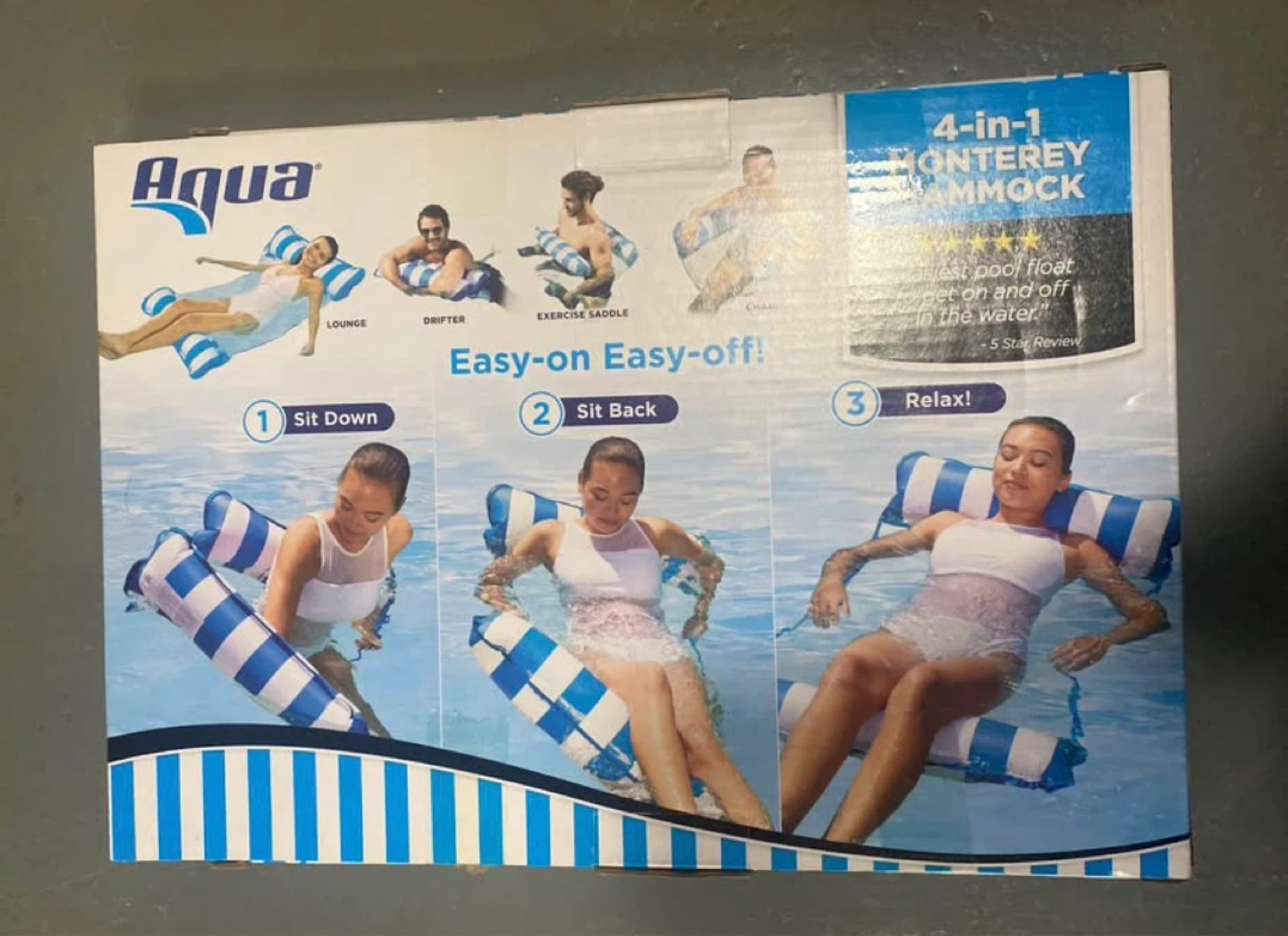 Aqua Monterey 4-in-1 Hammock Pool Float - Blue - photo 2