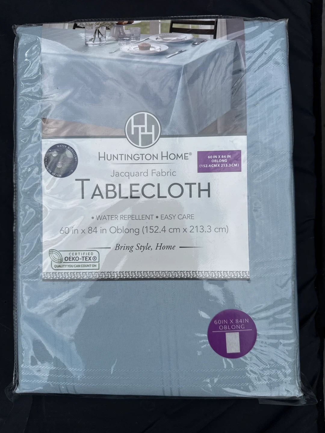 Huntington Home Jacquard Fabric Tablecloth - 60" x 84" Oblong
