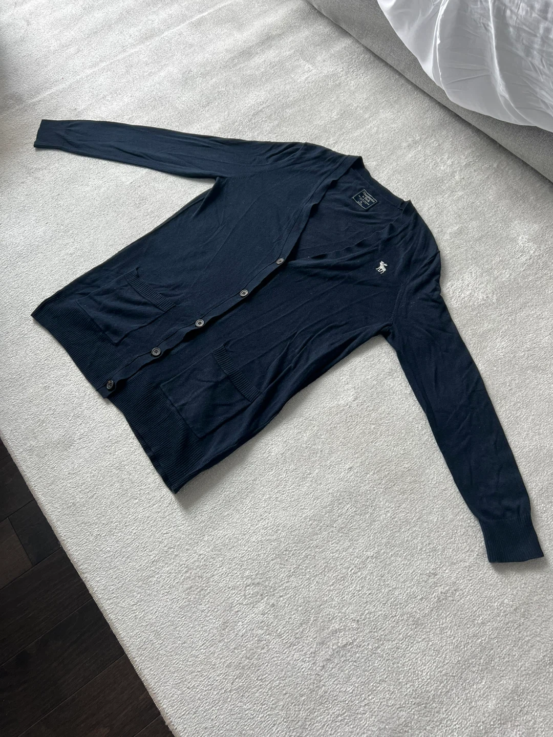 Abercrombie & Fitch Navy Button-Up Cardigan Size M